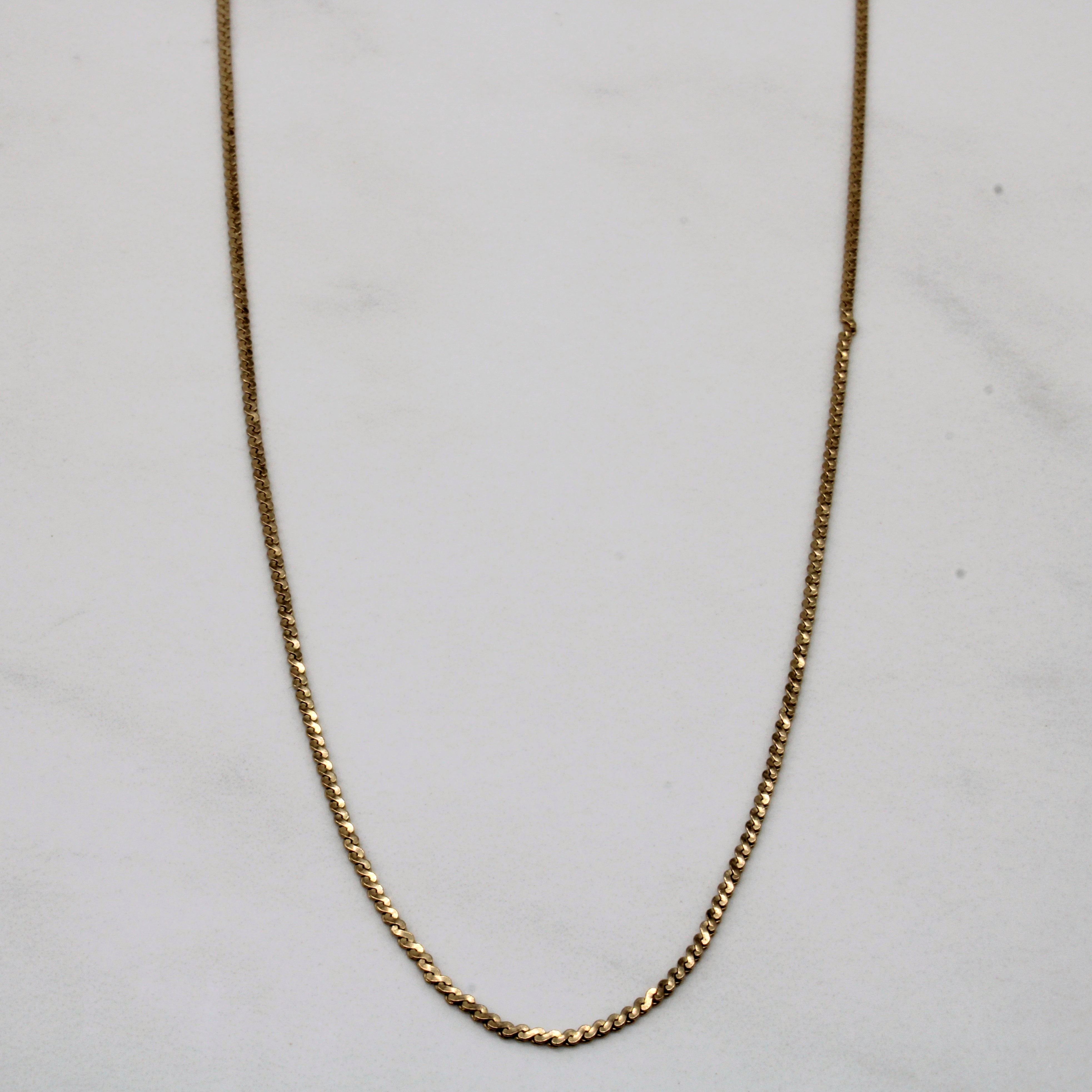Chaîne serpentine en or jaune 10 carats | 20 pouces |