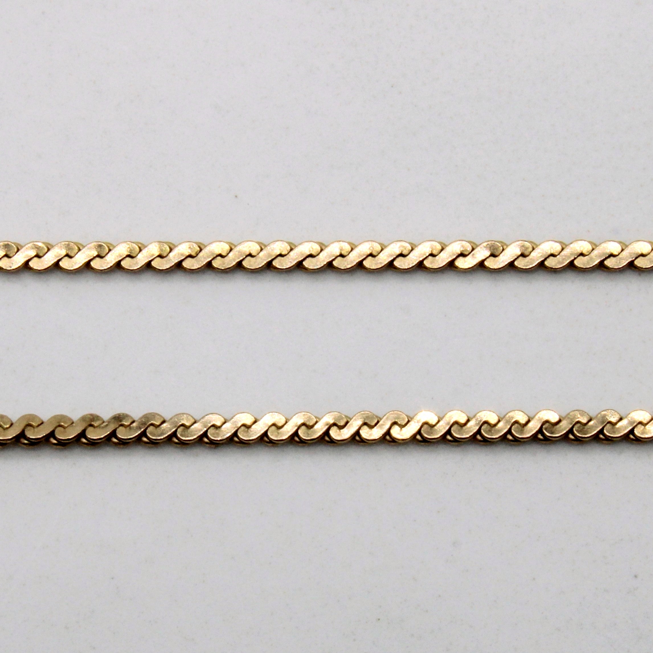 Chaîne serpentine en or jaune 10 carats | 20 pouces |