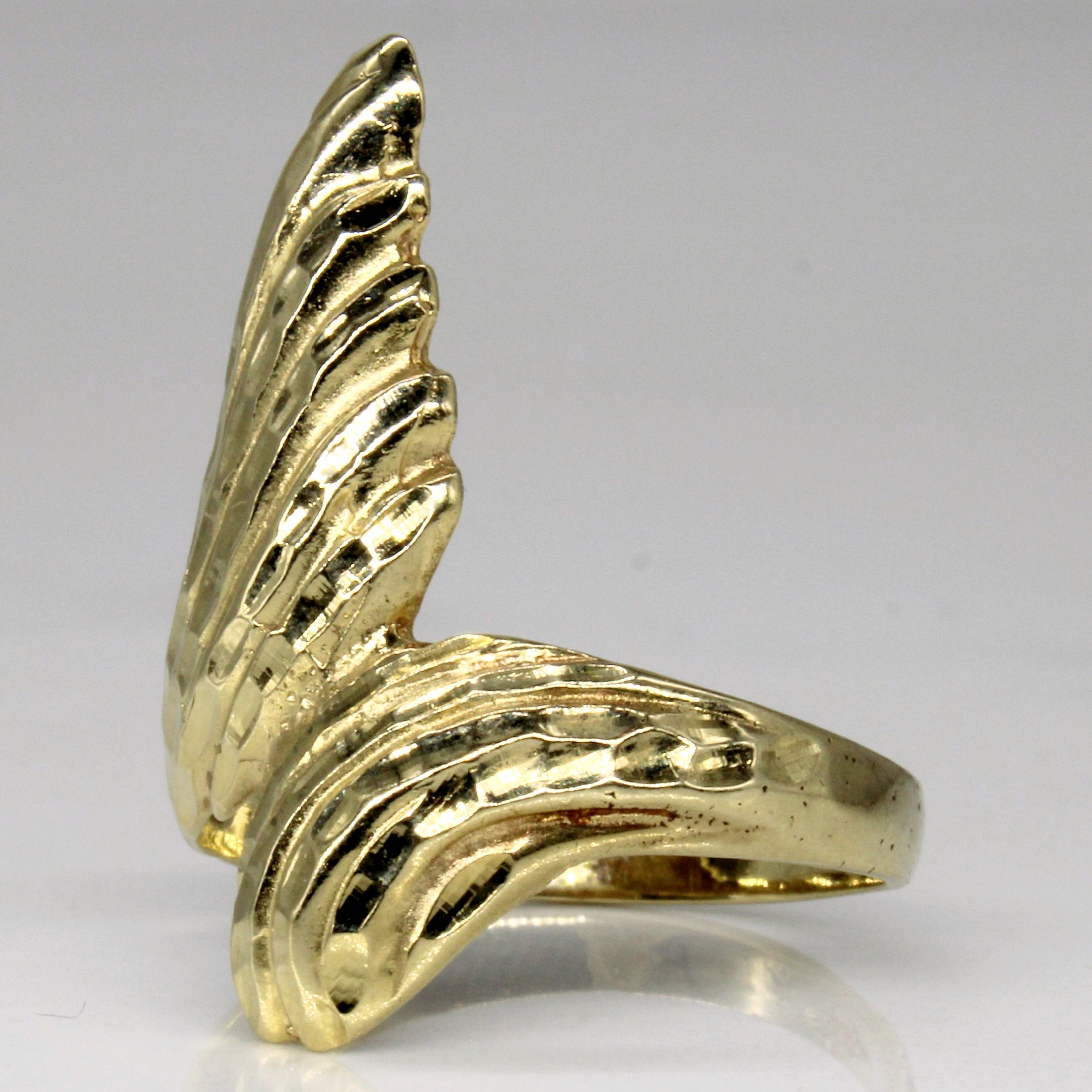 14k Yellow Gold Abstract Ring | SZ 6.75 |