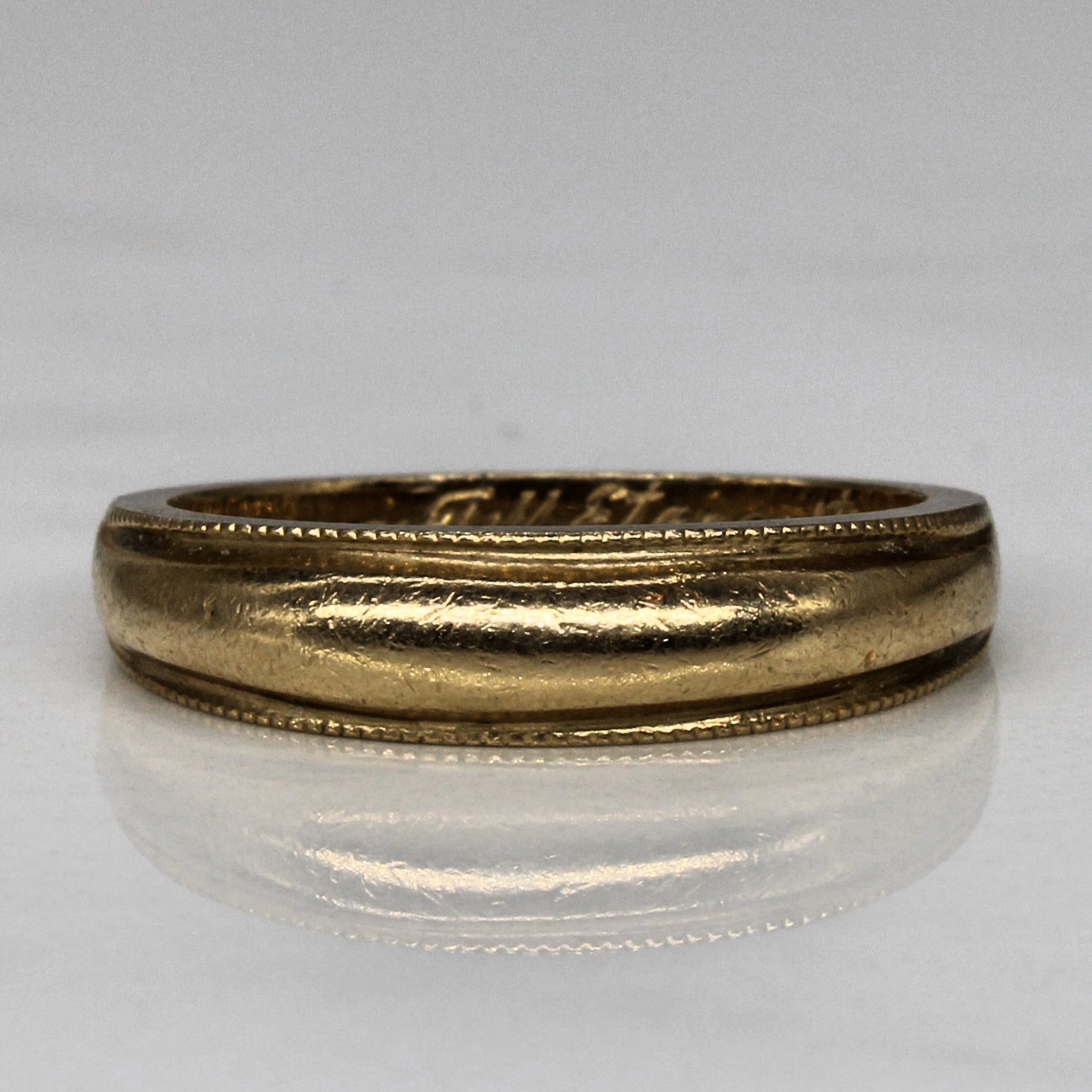 Bague conique en or jaune 14 carats | Taille 6 |