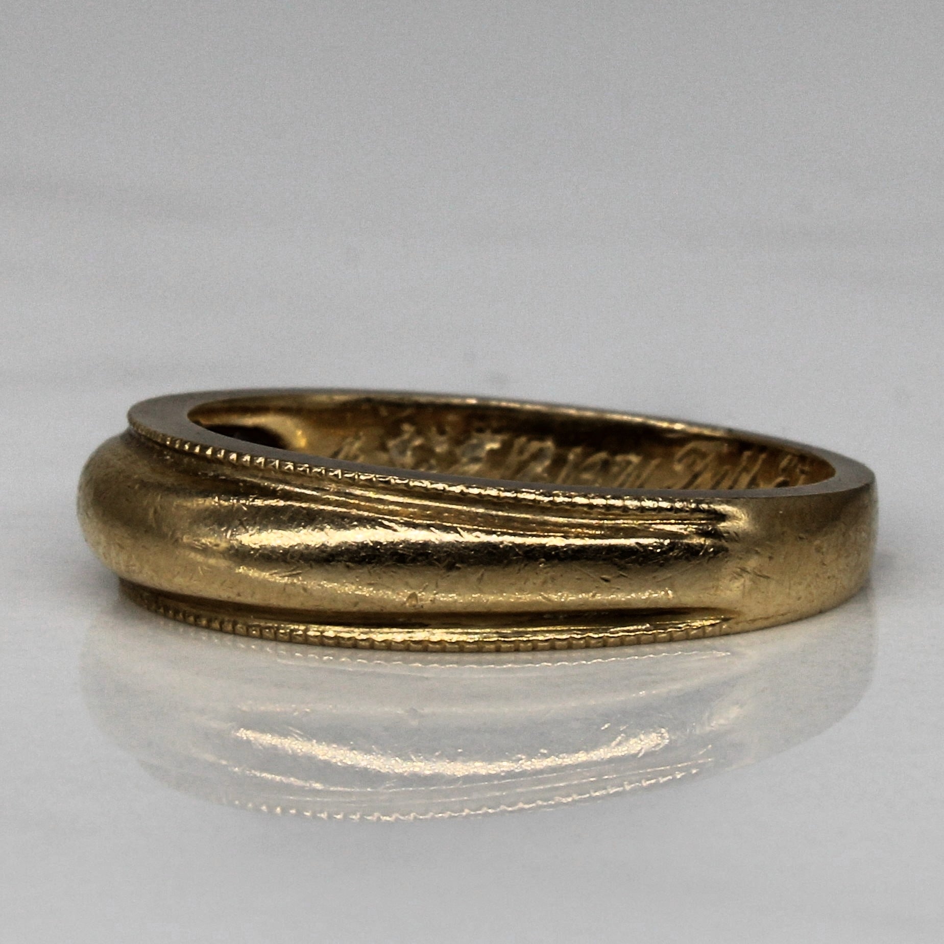 Bague conique en or jaune 14 carats | Taille 6 |