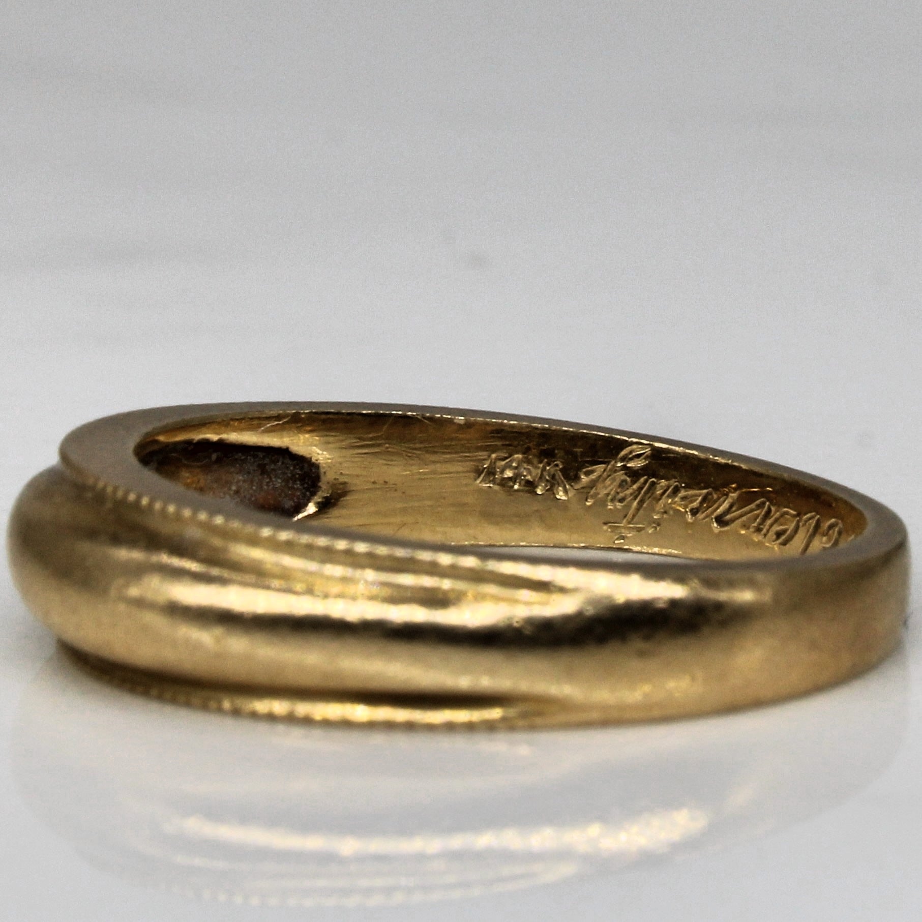 Bague conique en or jaune 14 carats | Taille 6 |