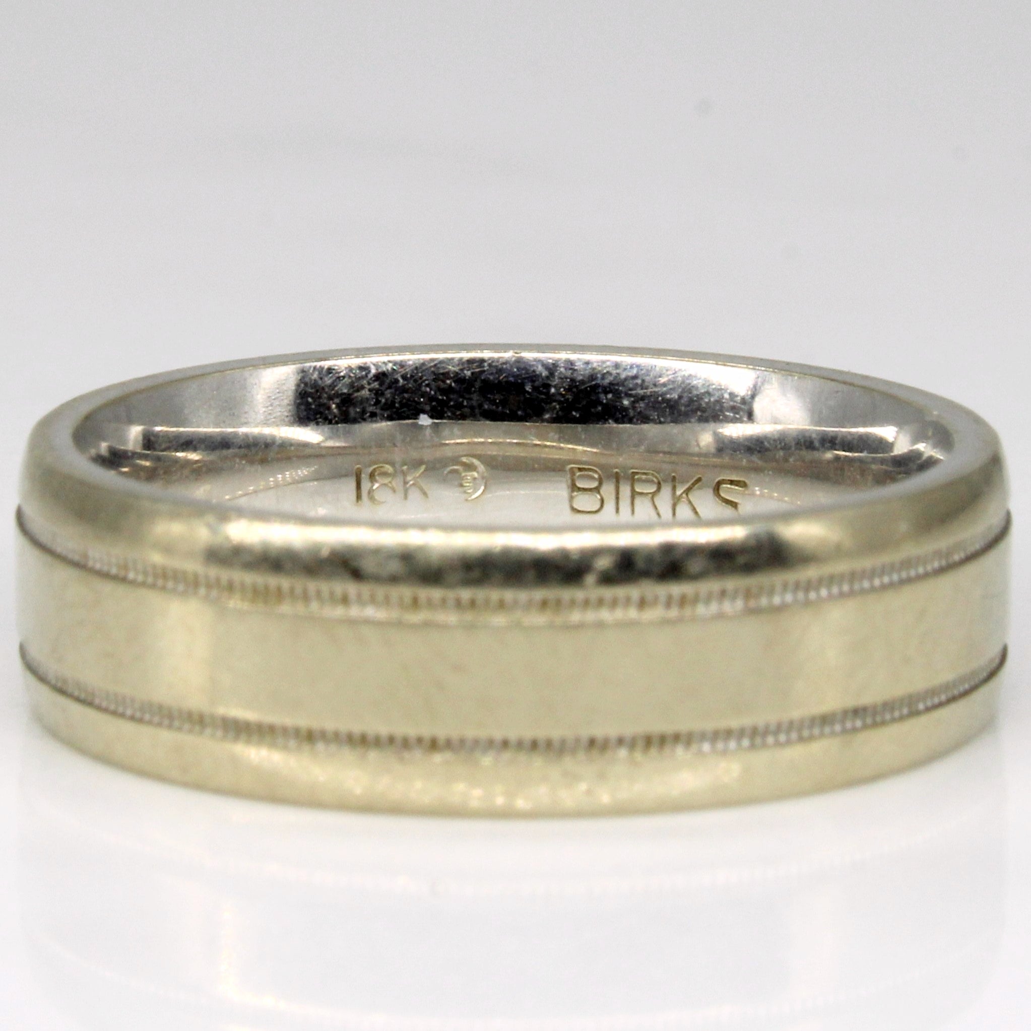Birks' 18k White Gold Band | SZ 8.75 |