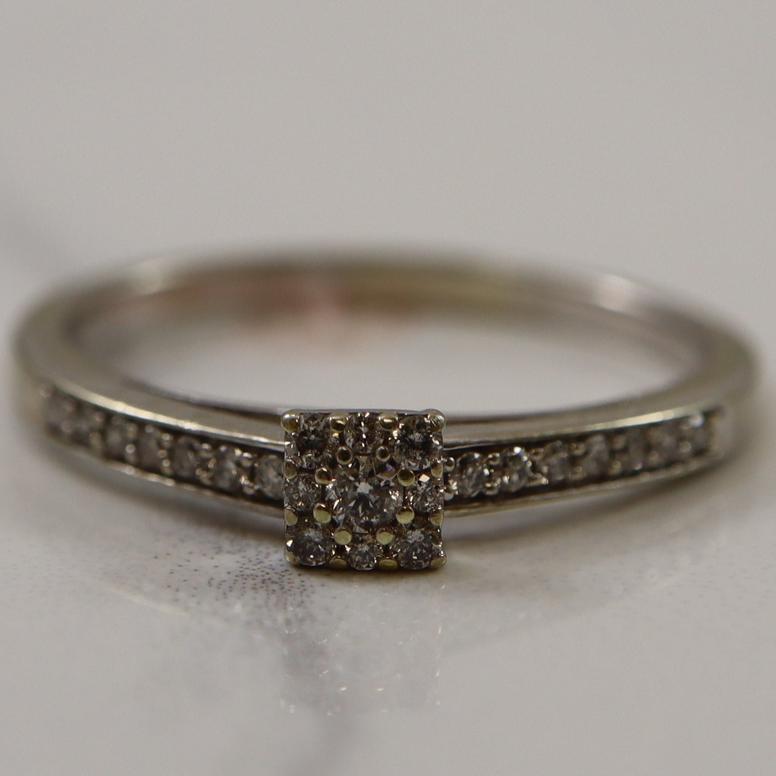 Pave Princess Style Diamond Ring | 0.15ctw | SZ 8.5 |
