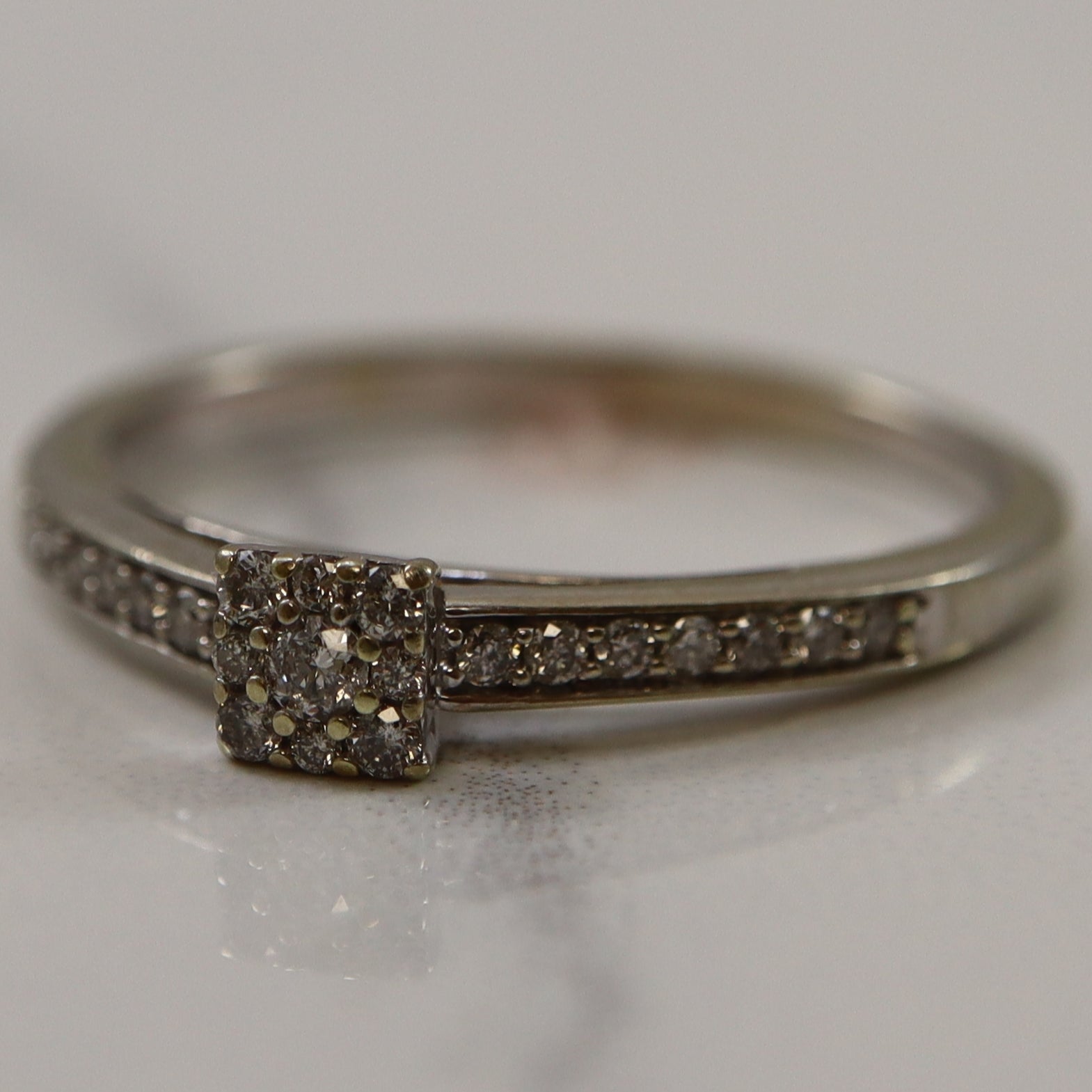 Pave Princess Style Diamond Ring | 0.15ctw | SZ 8.5 |