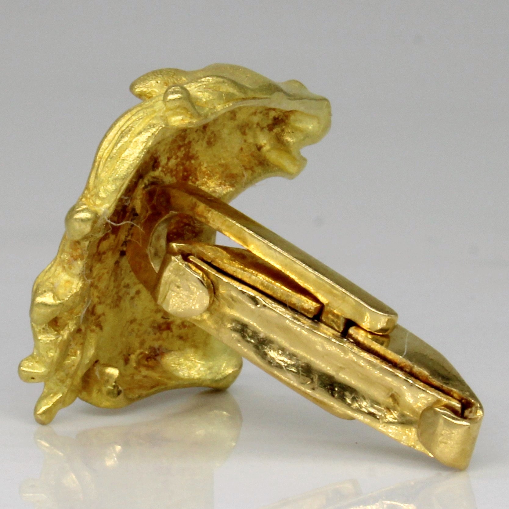 18k Yellow Gold Horse Cufflinks