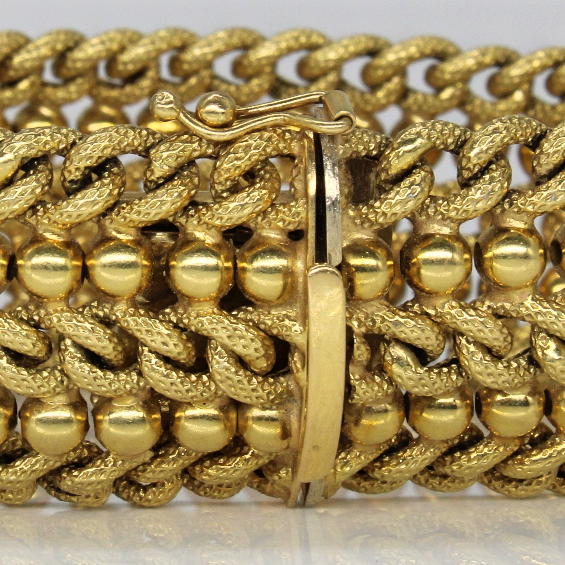 18k Yellow Gold Woven Link Bracelet | 7.25" |