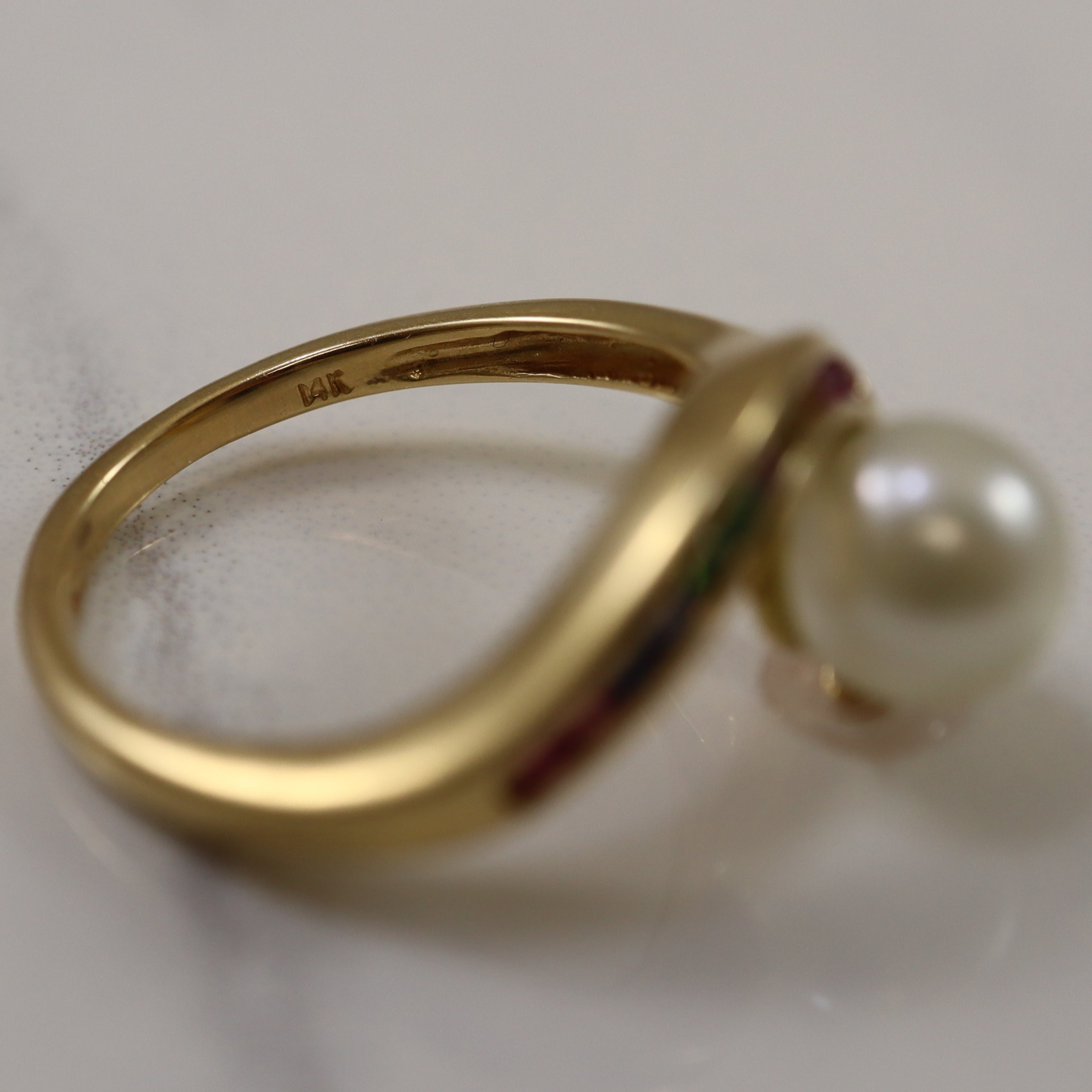Freeform Pearl & Gemstone Ring | 2.75ct, 0.22ctw | SZ 6.75 |