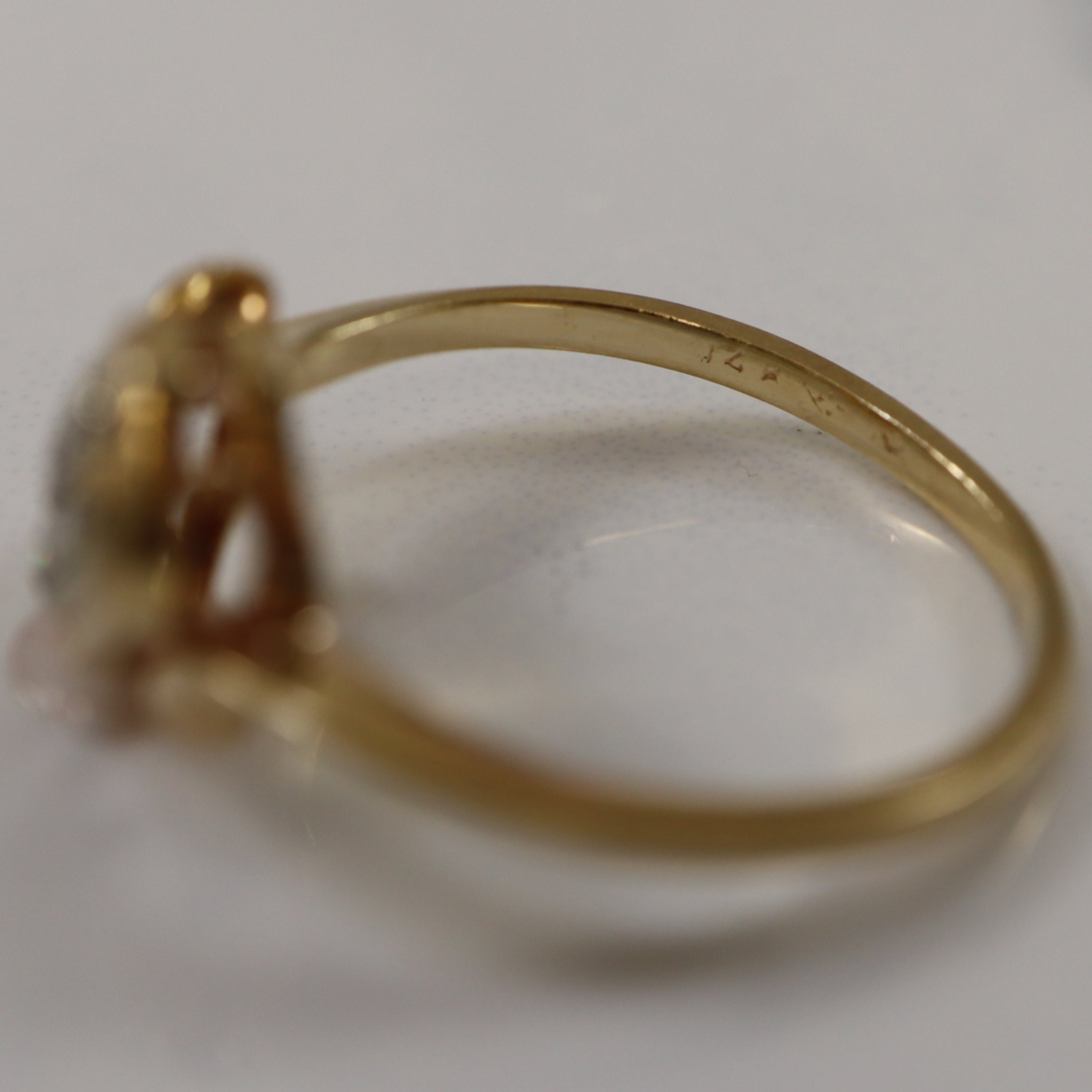 Diamond Grid Bypass Ring | 0.08ctw | SZ 7 |