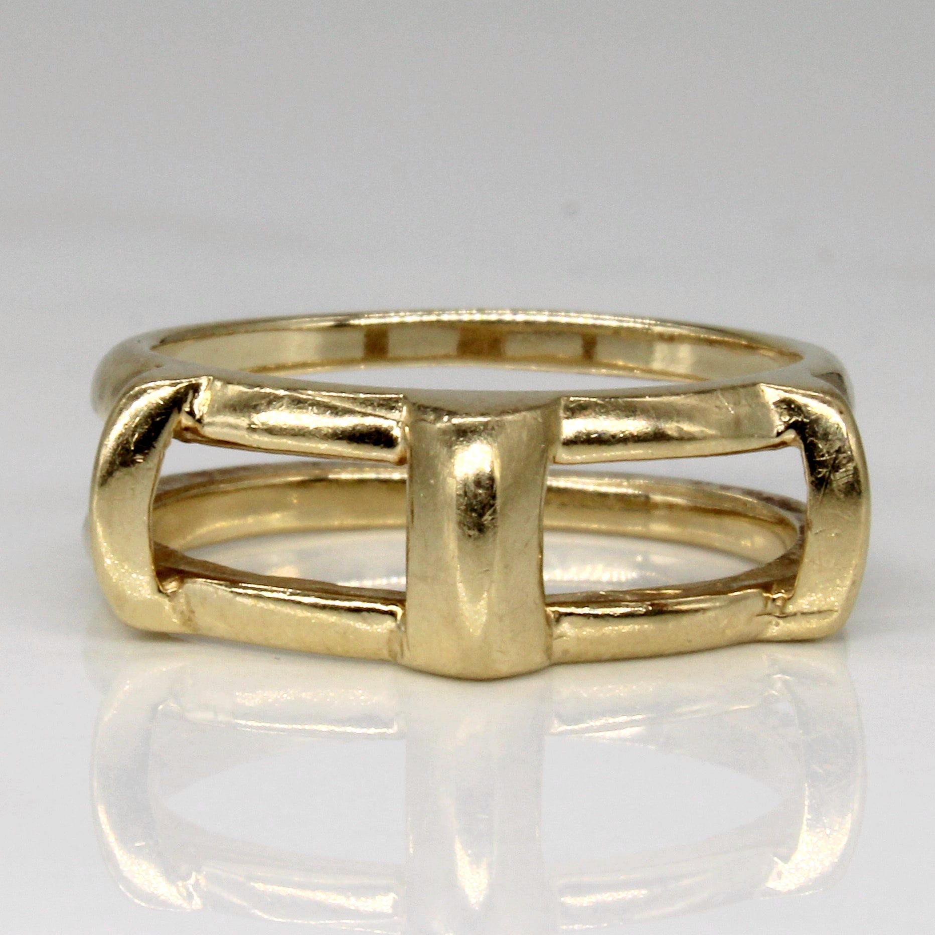 14k Yellow Gold Two Tier Ring | SZ 5.75 |