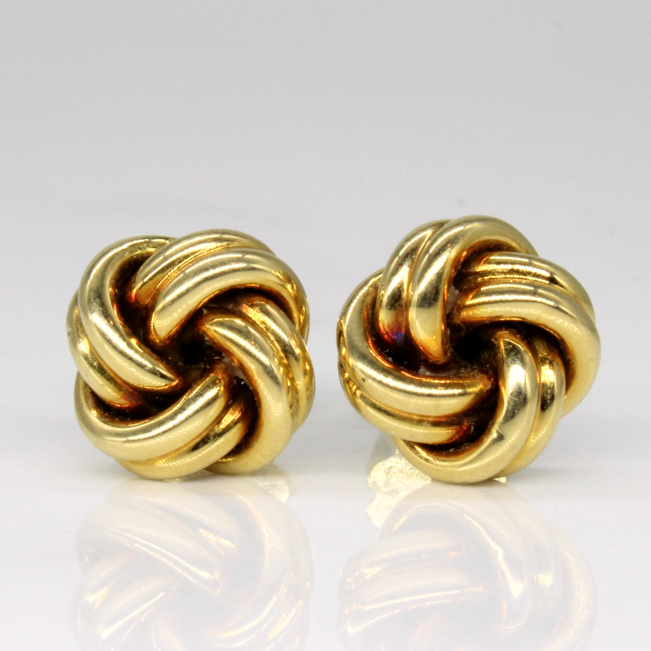 Boucles d'oreilles nœud en or jaune 14 carats