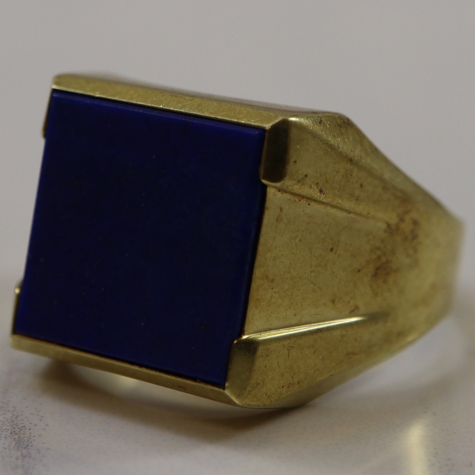 Lapis Lazuli Square Signet Ring | 5.40ct | SZ 11.5 |