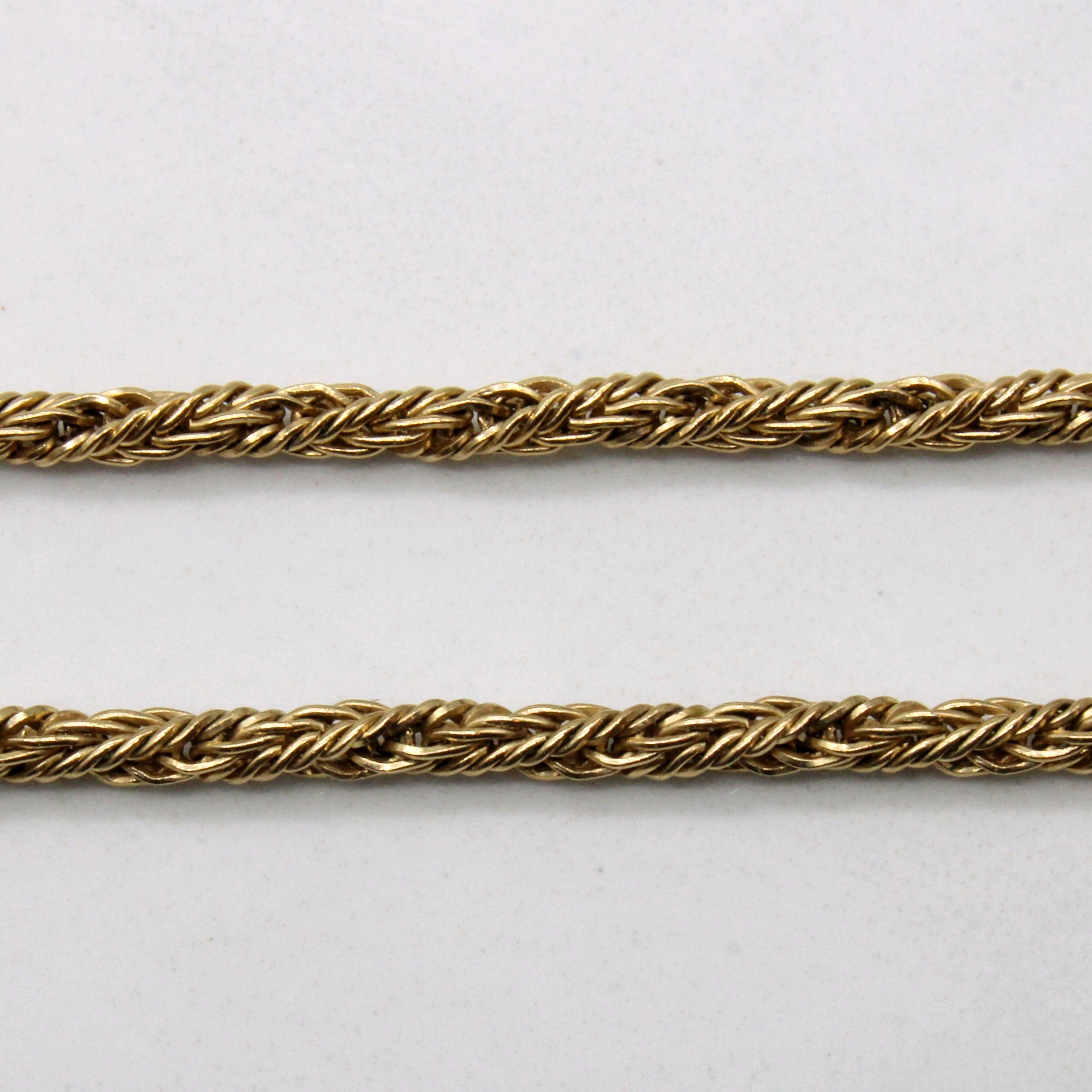 10k Yellow Gold Rope Link Necklace | 36" |