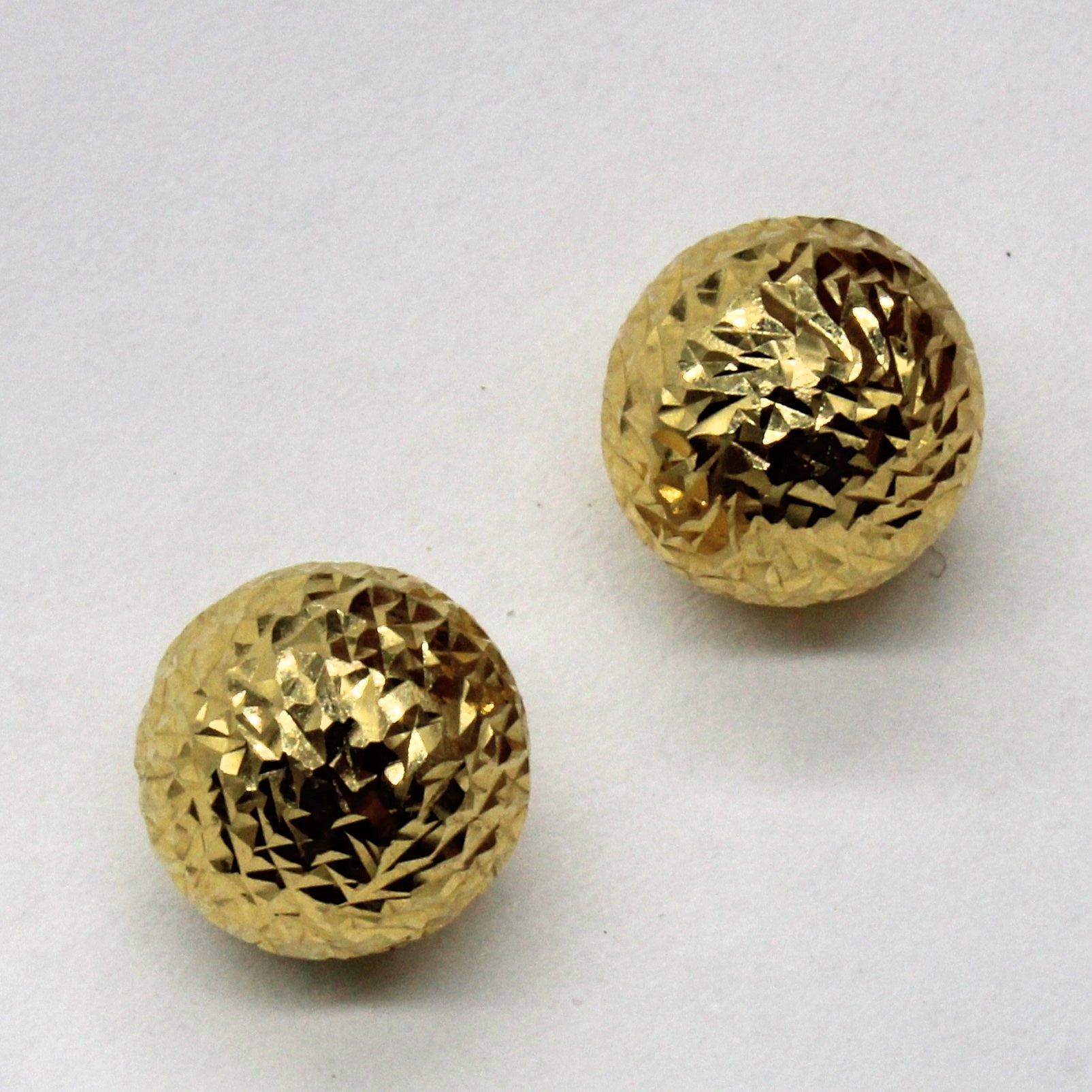 Dior' Yellow Gold Stud Earrings |