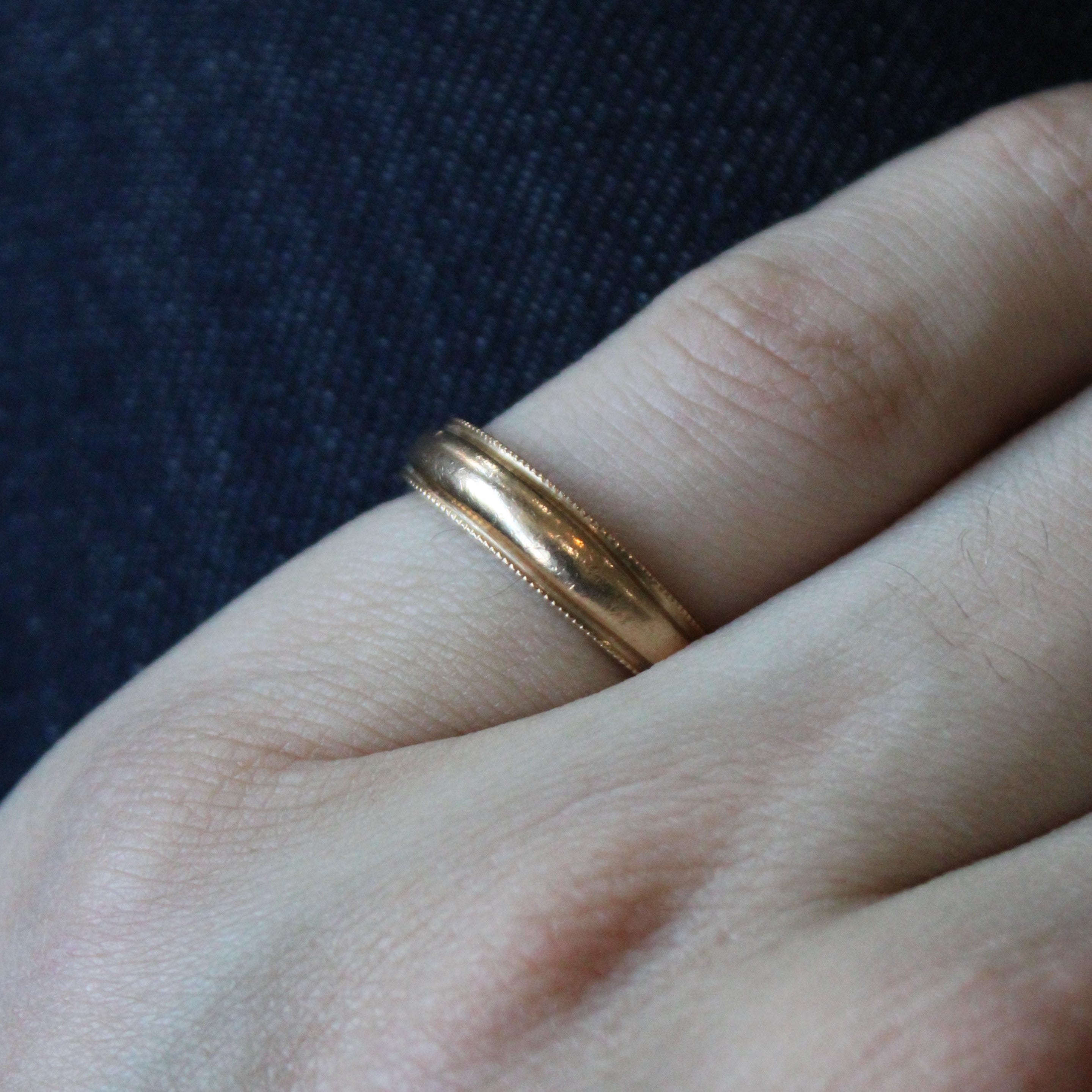Bague conique en or jaune 14 carats | Taille 6 |