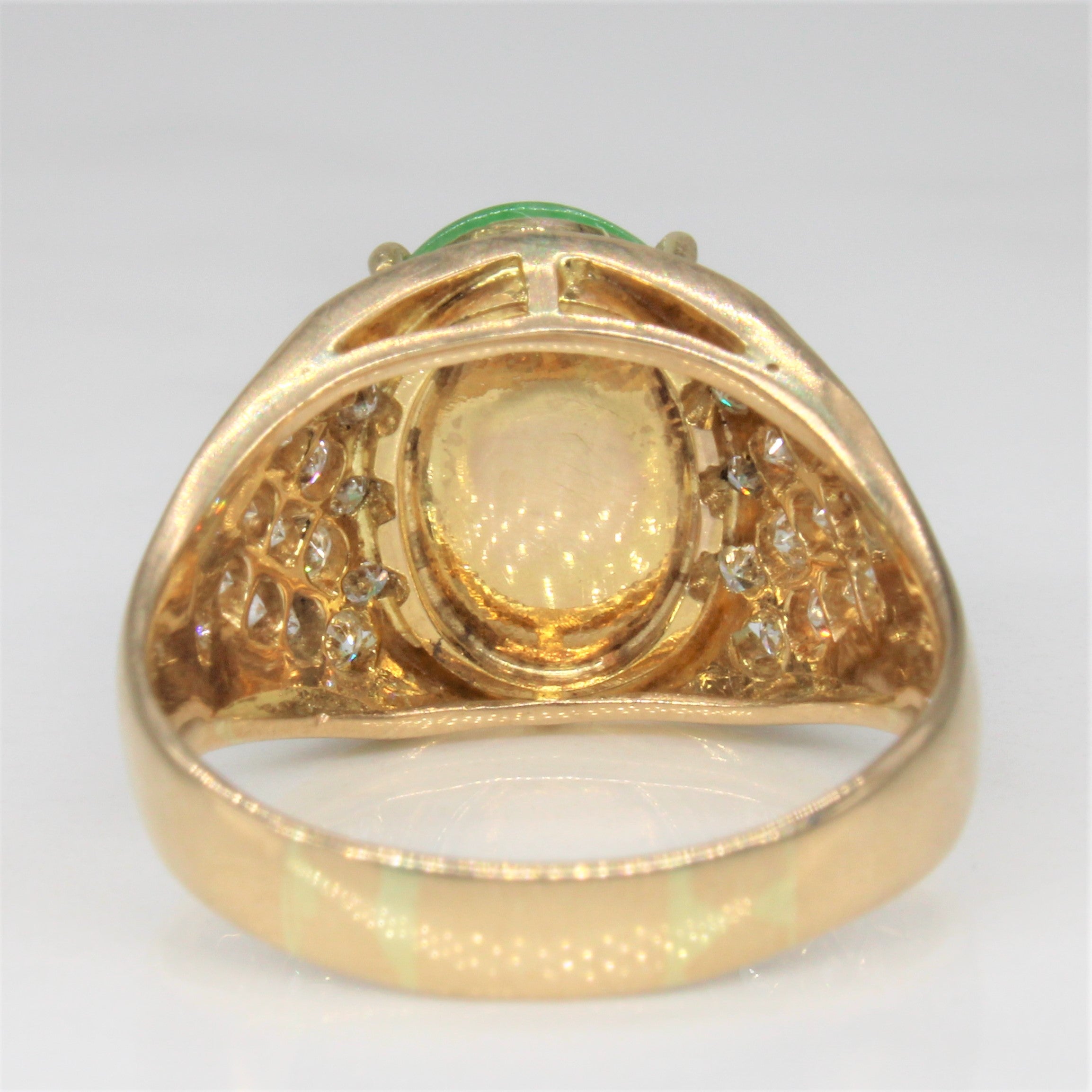 Jadeite & Diamond Ring | 2.55ct, 0.39ctw | SZ 8.25 |