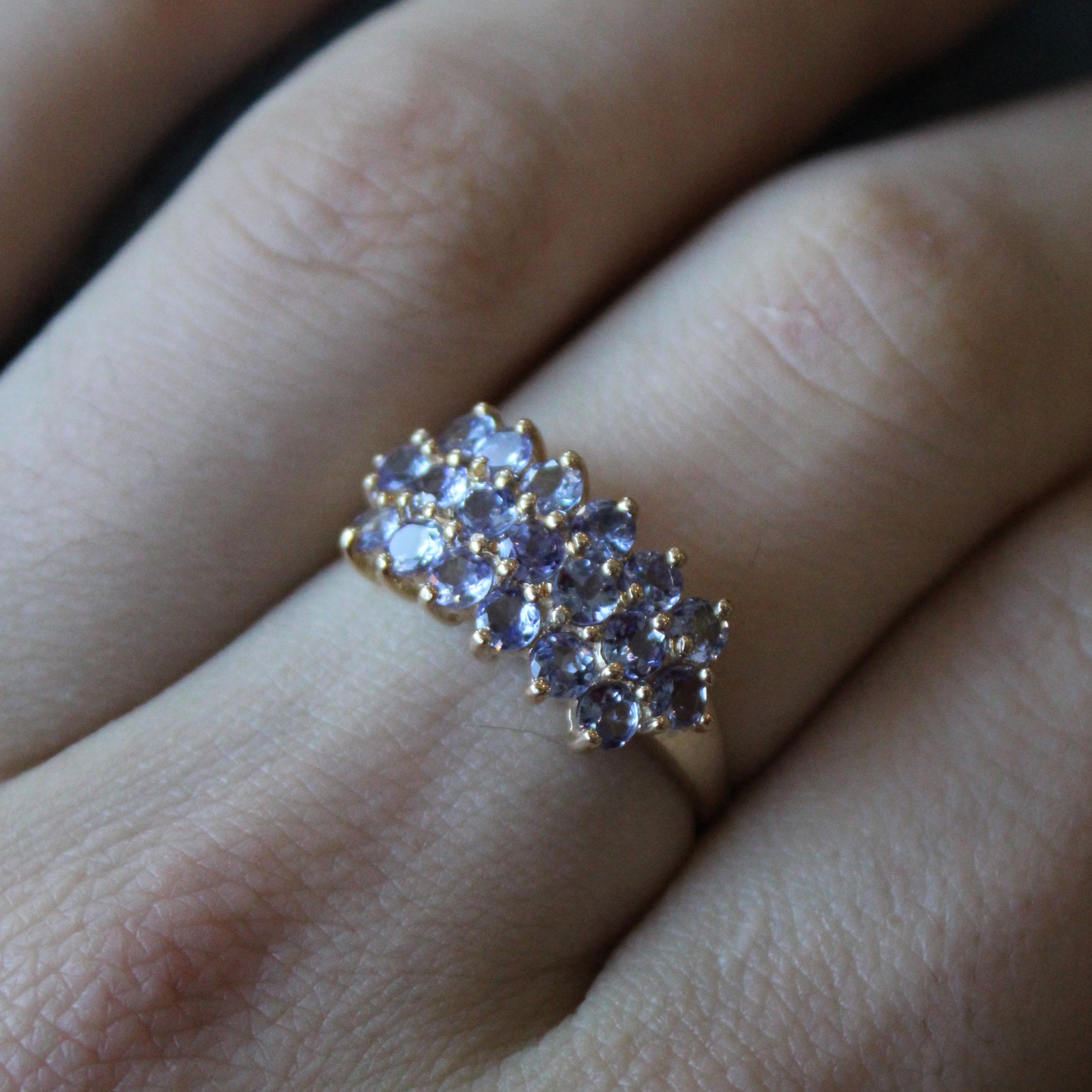 Triple Row Tanzanite Ring | 1.18ctw | SZ 9 |