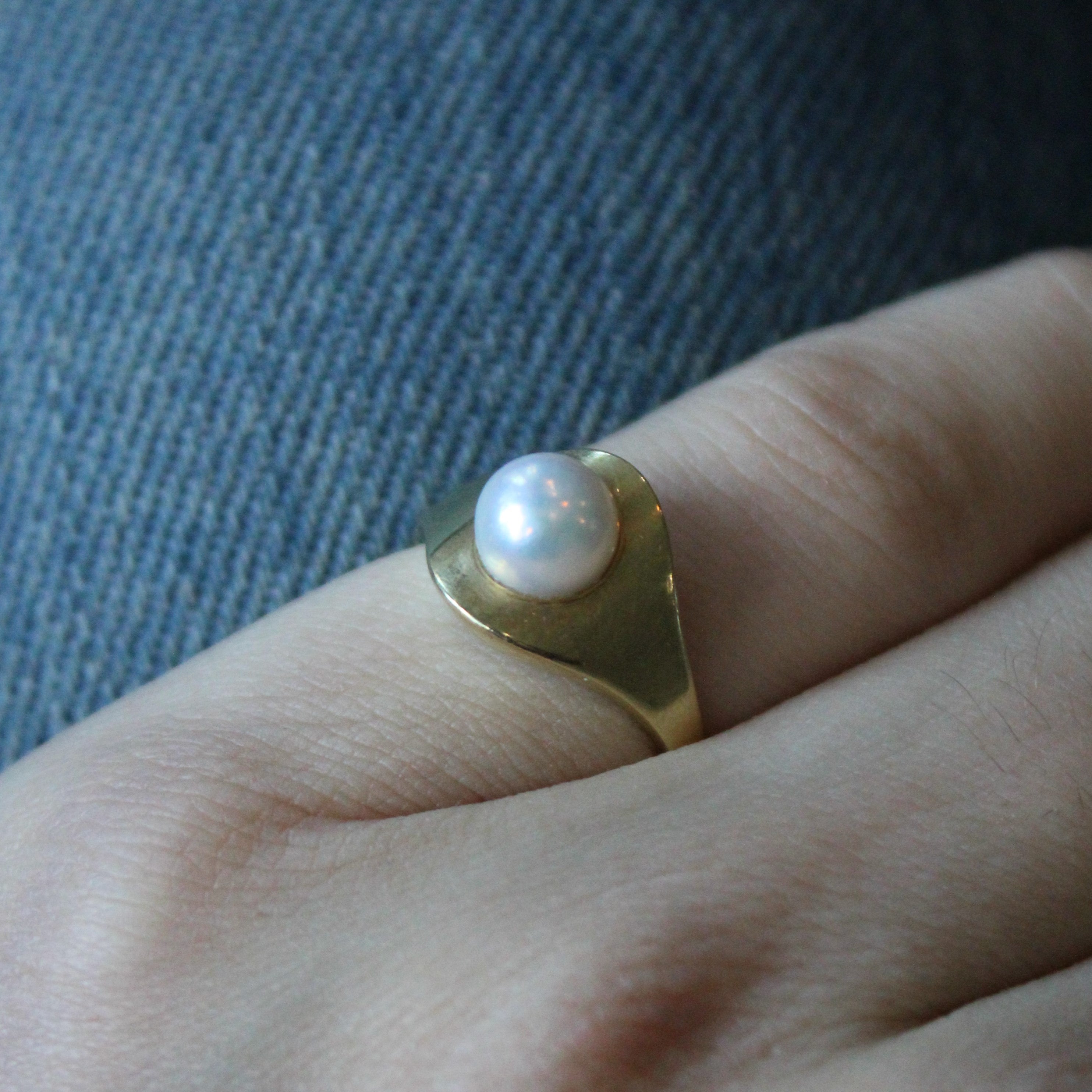 Unique Pearl Solitaire Ring | SZ 6 |
