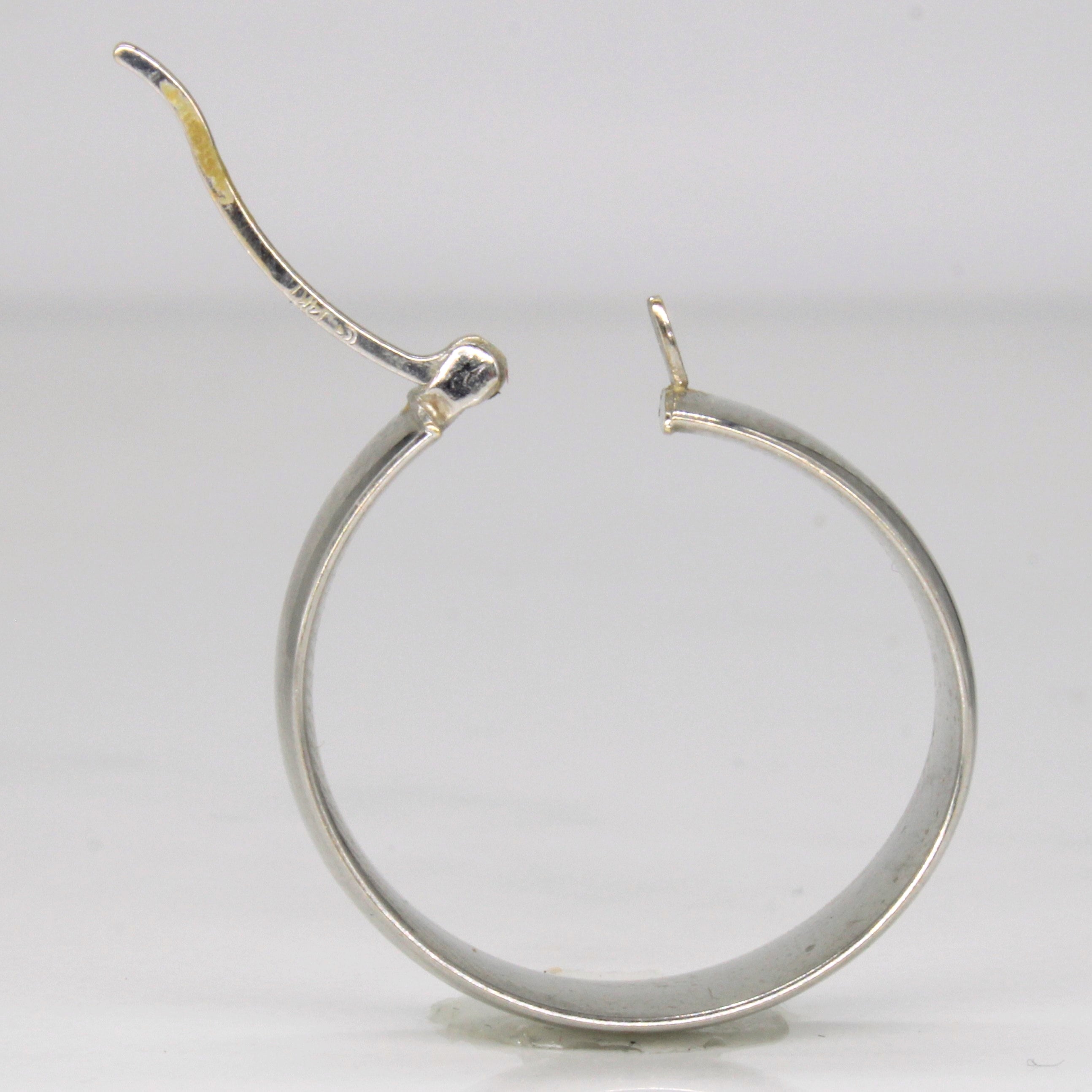 14k White Gold Hoop Earrings