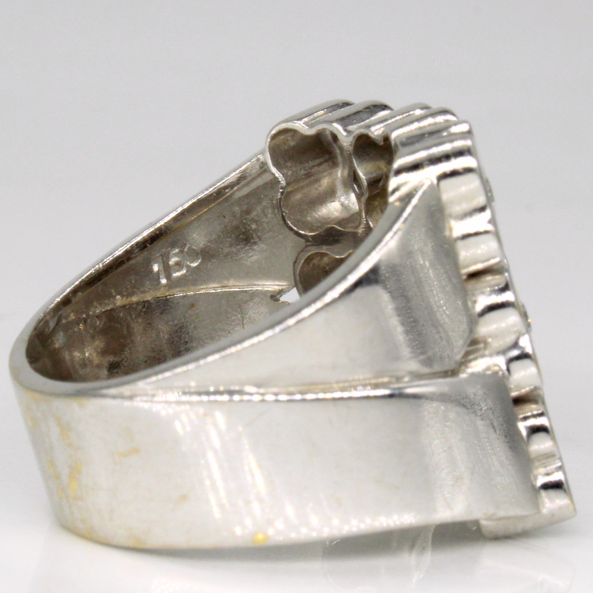 Grid Set Diamond Flower Ring | 0.27ctw | SZ 7.5 |