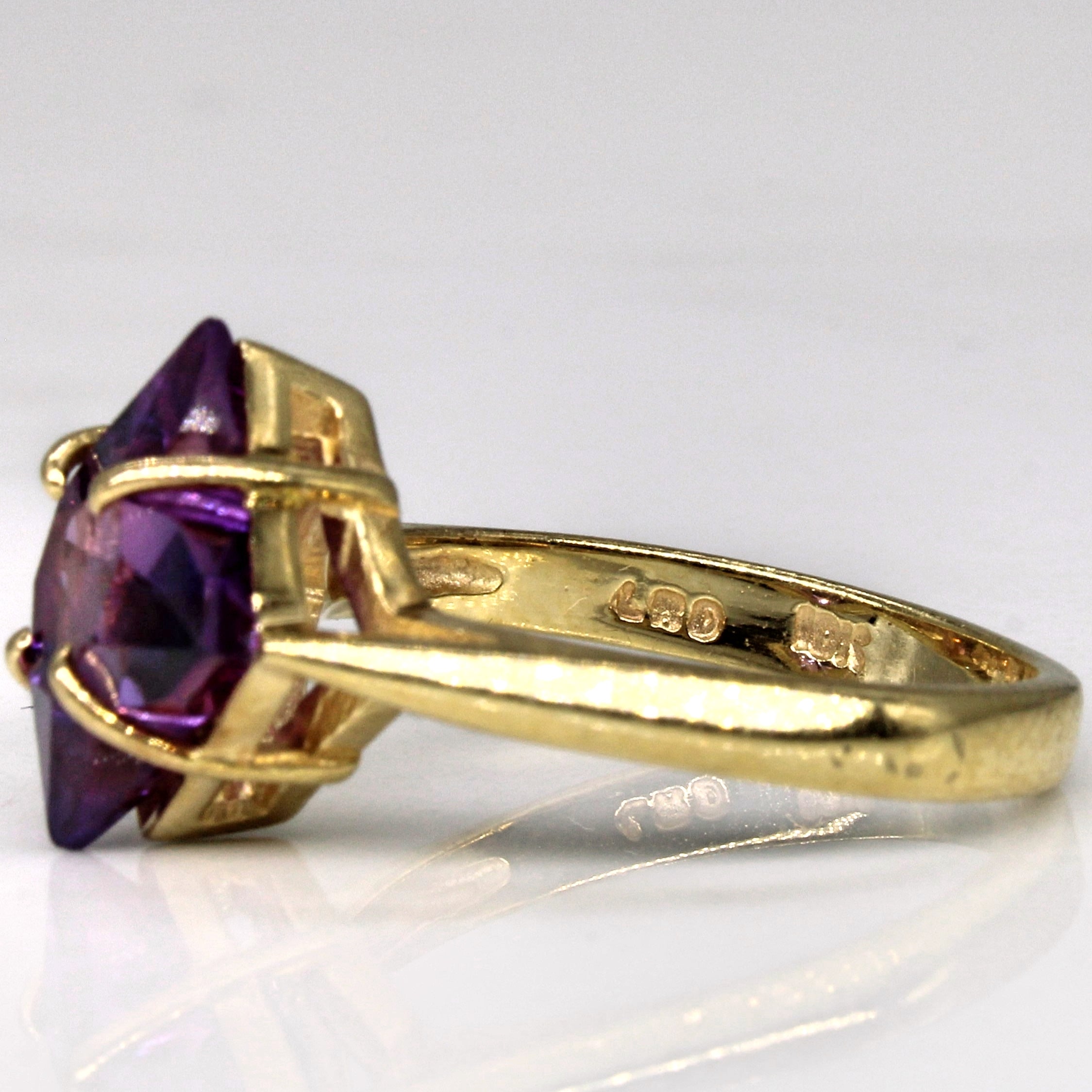 Synthetic Purple Sapphire Cocktail Ring | 3.00ct | SZ 6.25 |