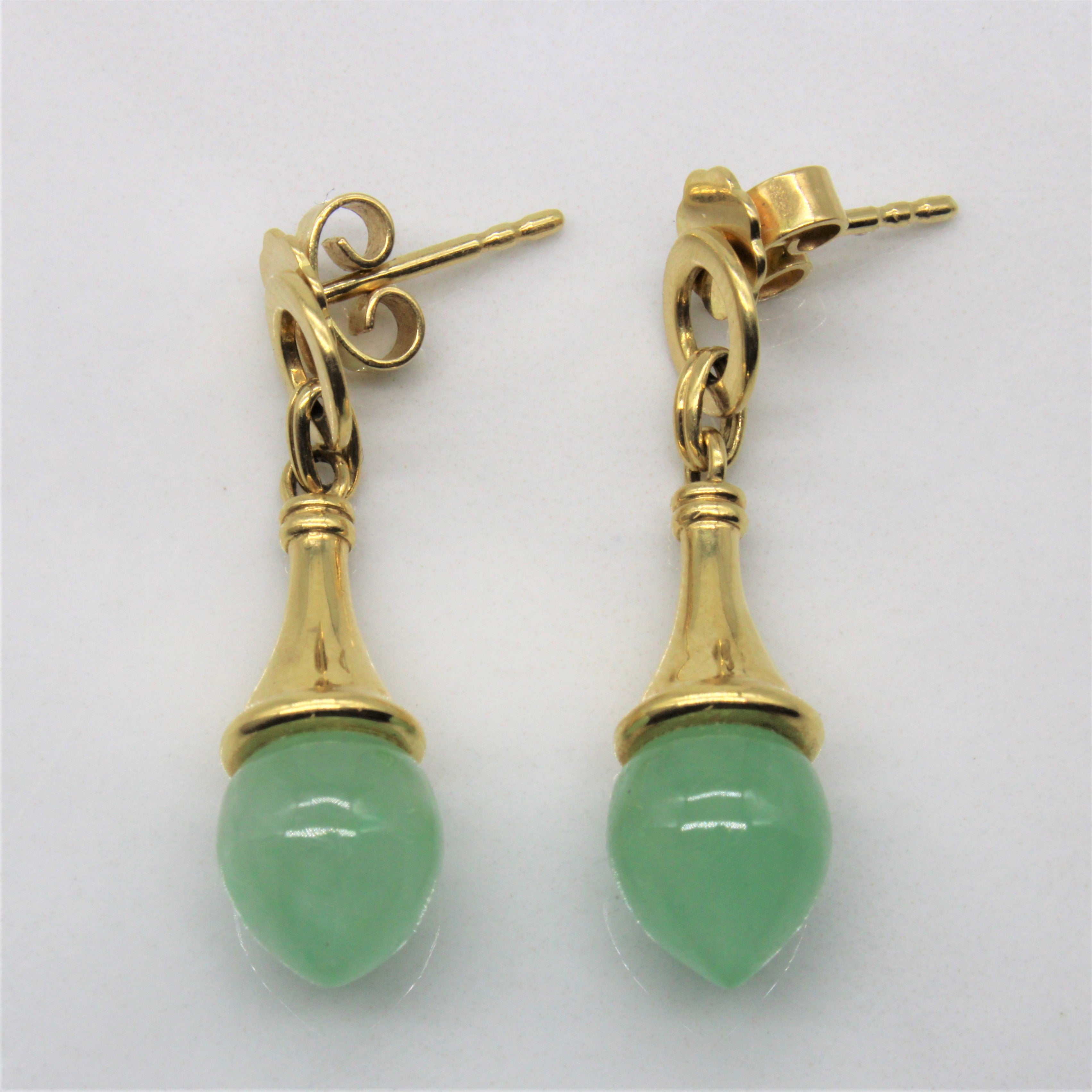 'Links of London' Jadeite Drop Earrings & Necklace | 5.00ctw, 4.00ct | 17" |
