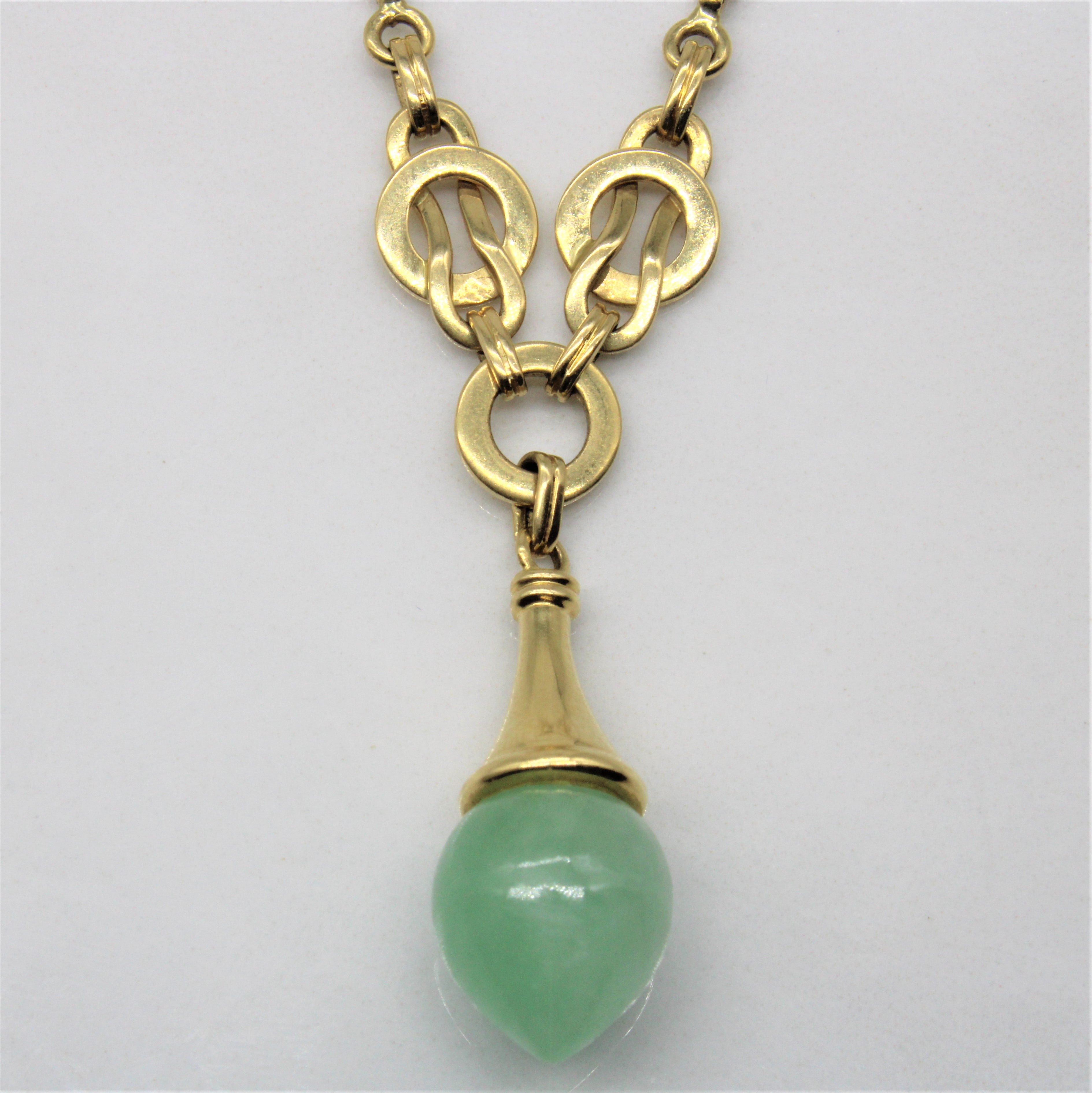 'Links of London' Jadeite Drop Earrings & Necklace | 5.00ctw, 4.00ct | 17" |
