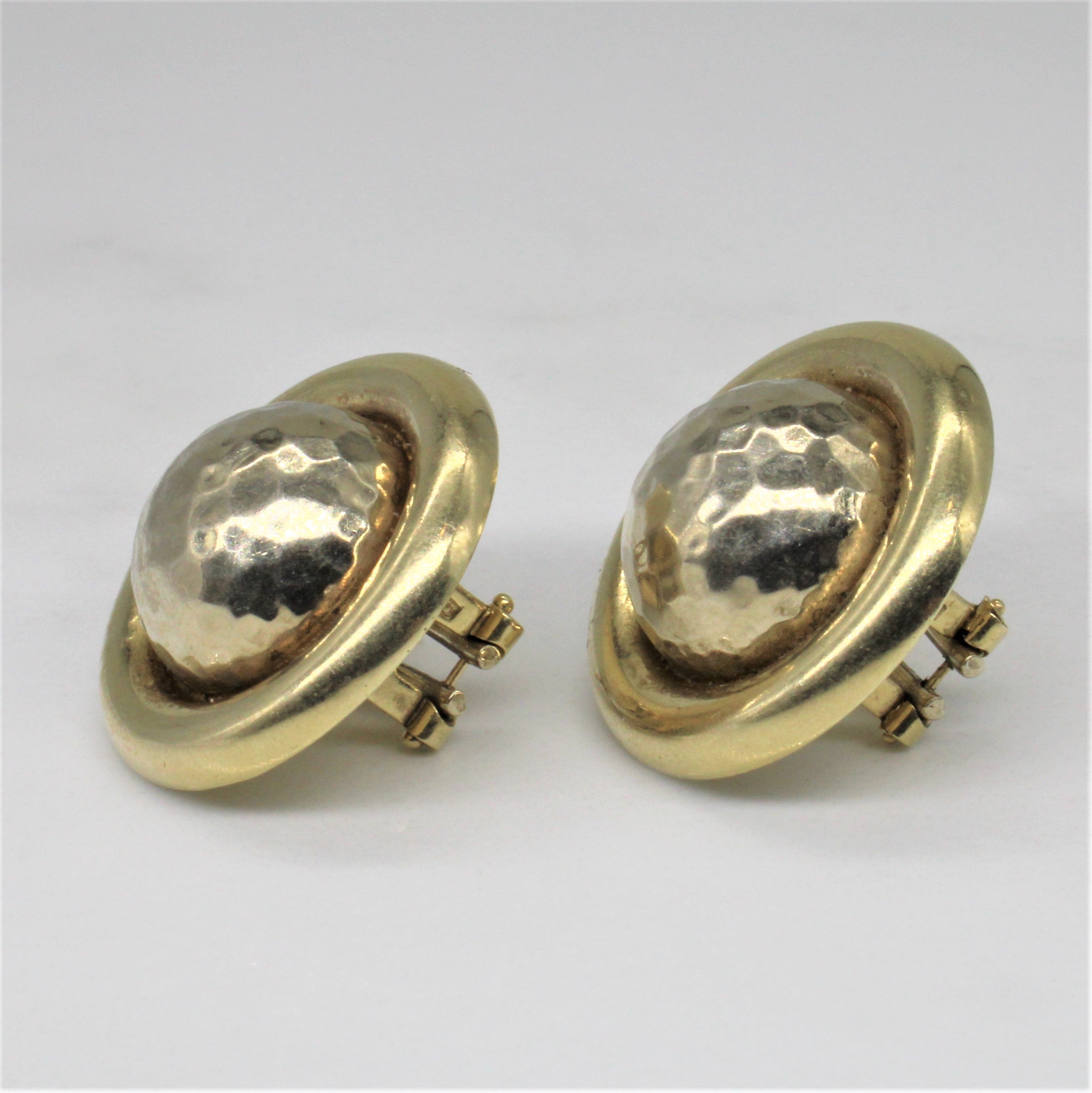 Textured Button Earrings |