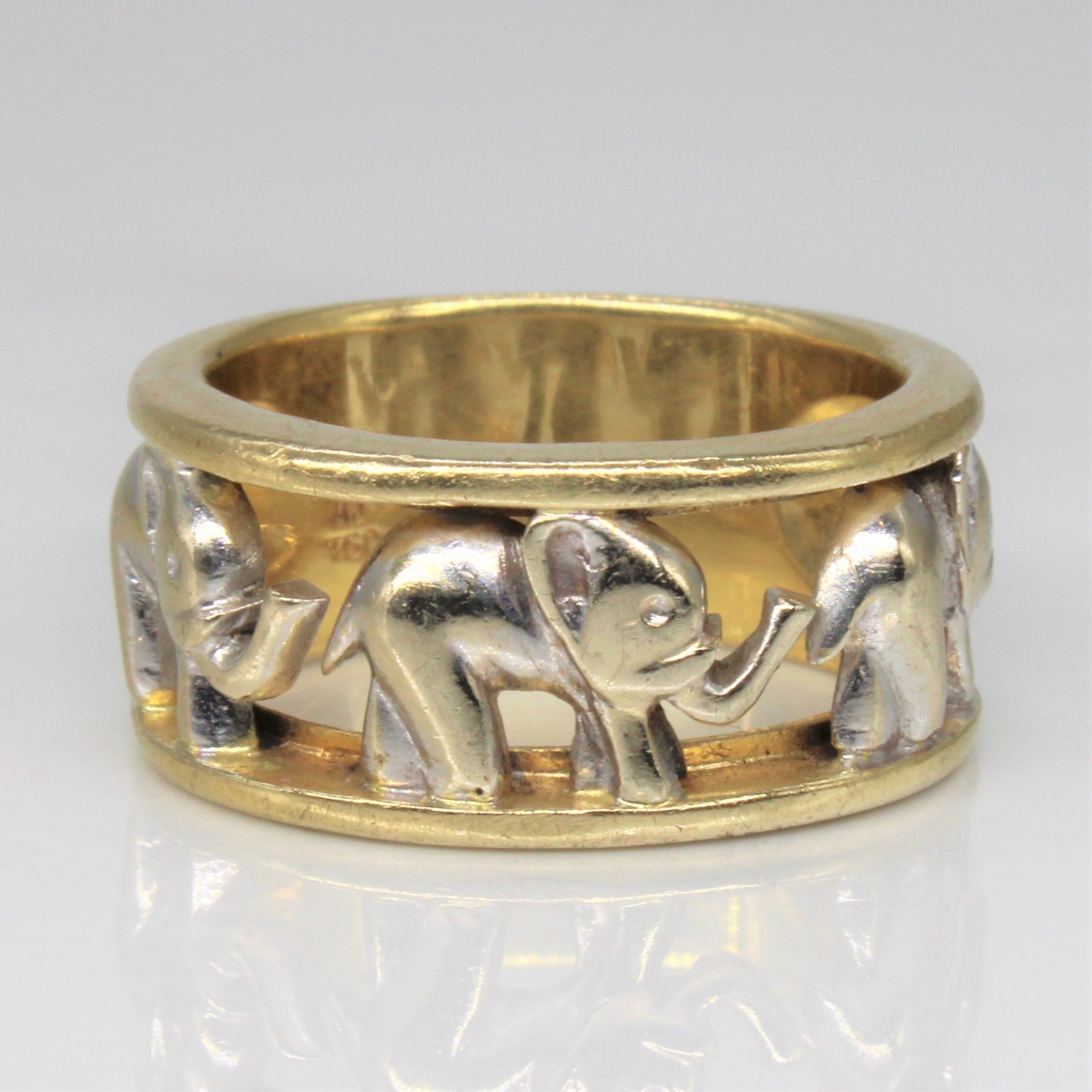 Bague éléphant bicolore | Taille 8 |