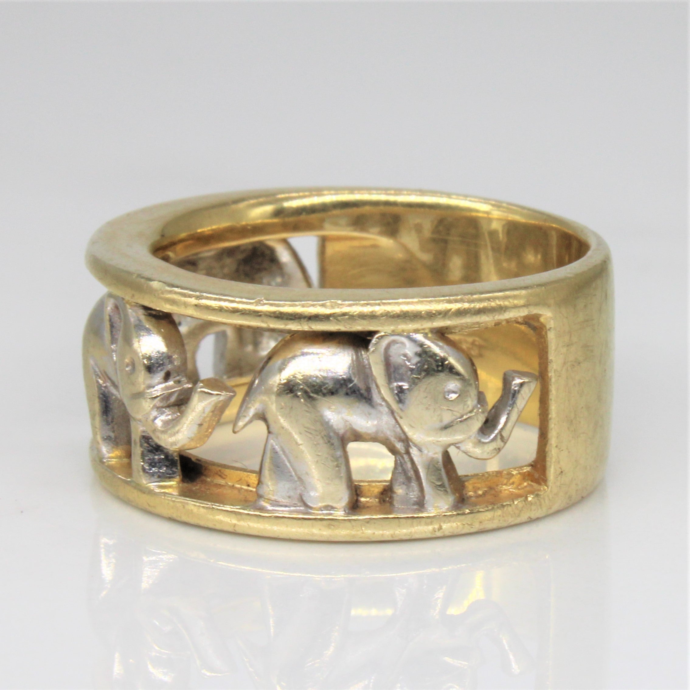Bague éléphant bicolore | Taille 8 |