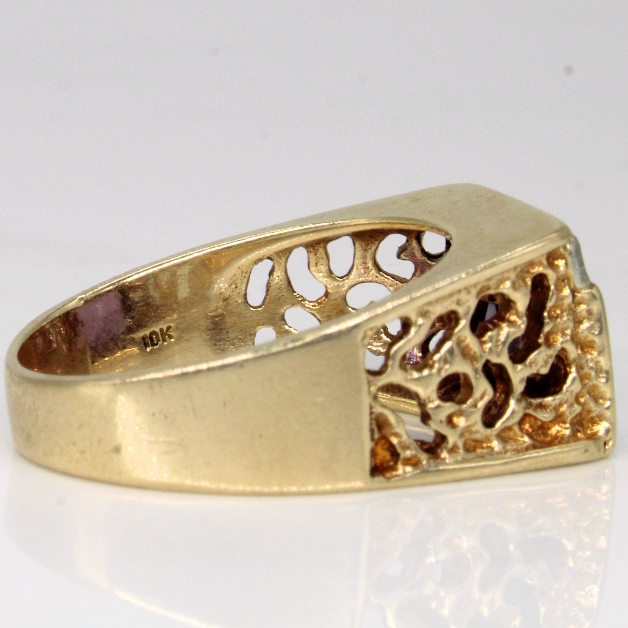 Synthetic Purple Sapphire & Diamond Ring | N/A | SZ 9.5 |