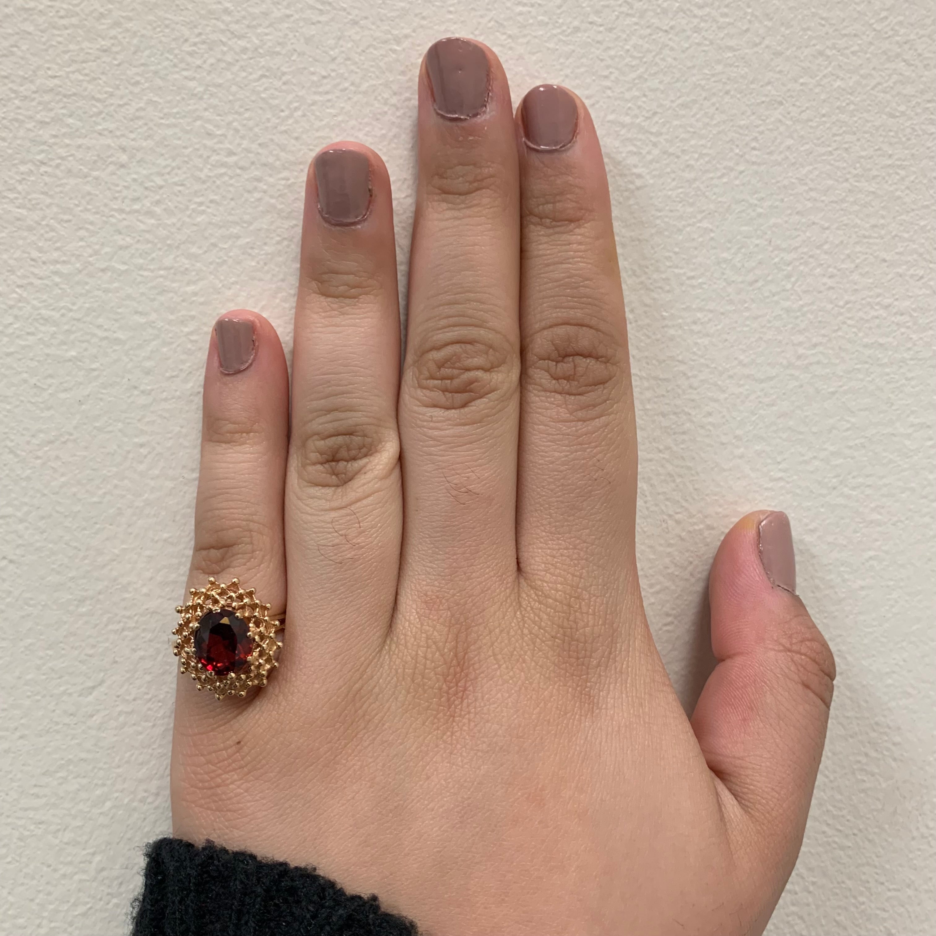 Garnet Cocktail Ring | 3.00ctw | SZ 5.5 |