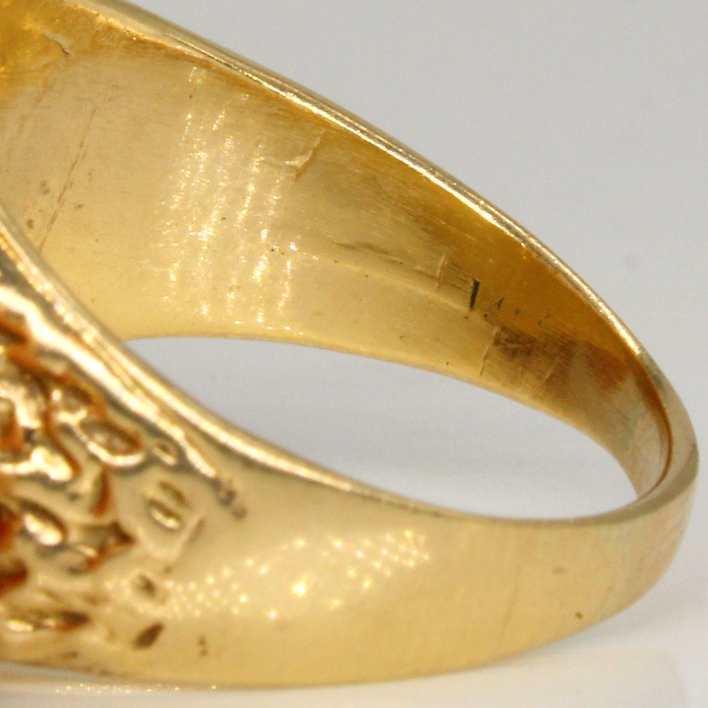 Vintage Intaglio Carved Agate Signet Ring | 2.60ct | SZ 10.25 |