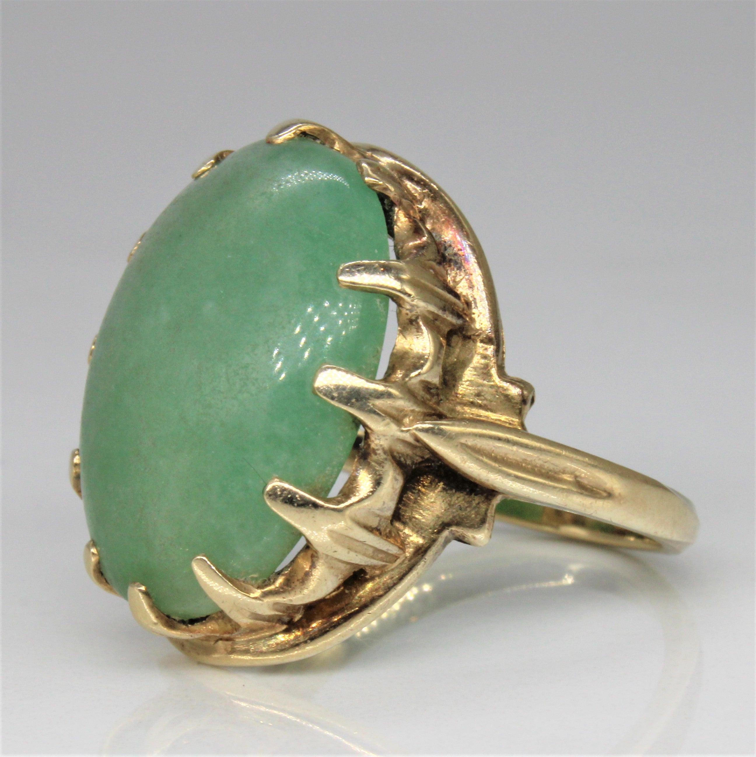 Aventurine Quartz Cocktail Ring | 10.25ct | SZ 8.25 |