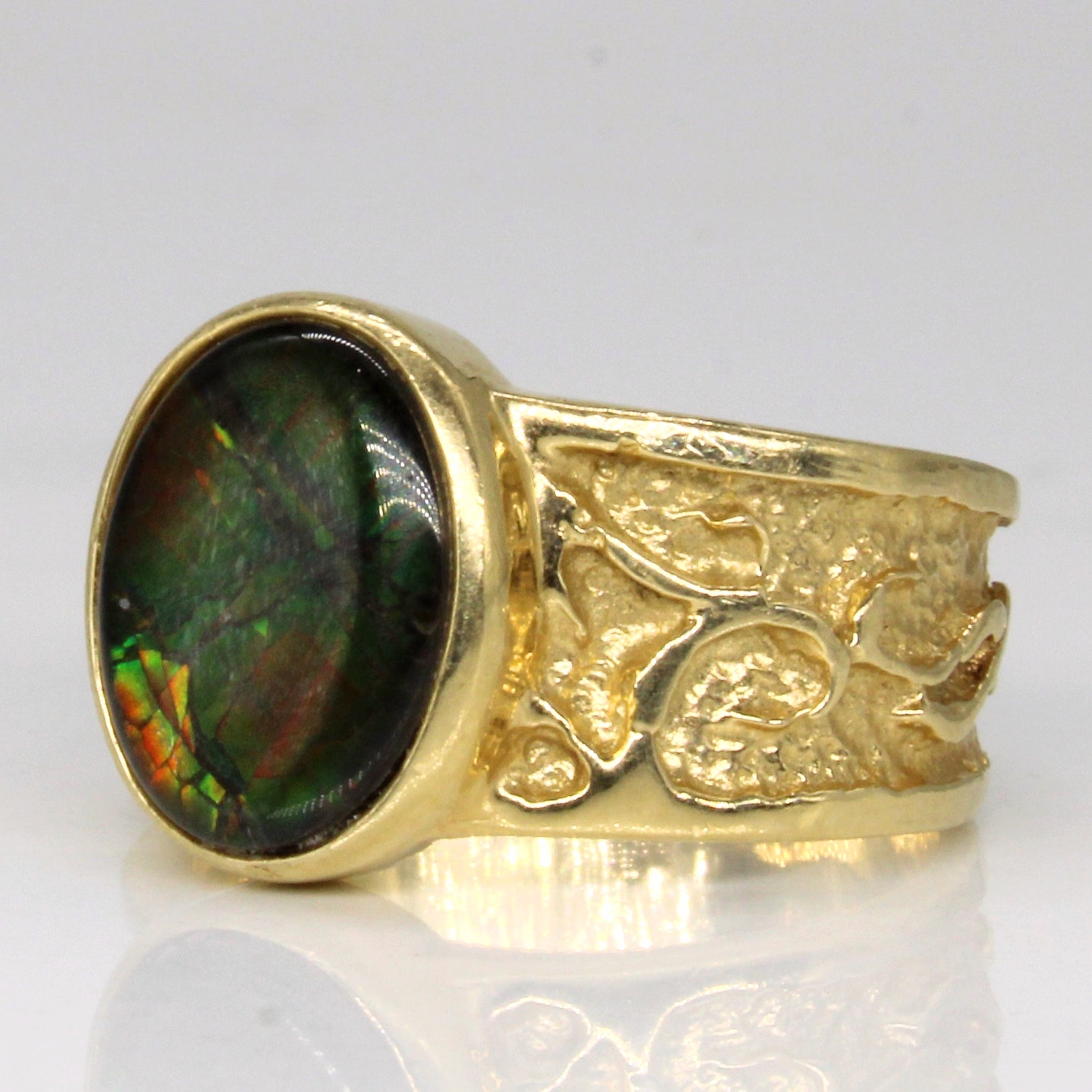 Ammolite Cocktail Ring | 1.35ct | SZ 5.5 |
