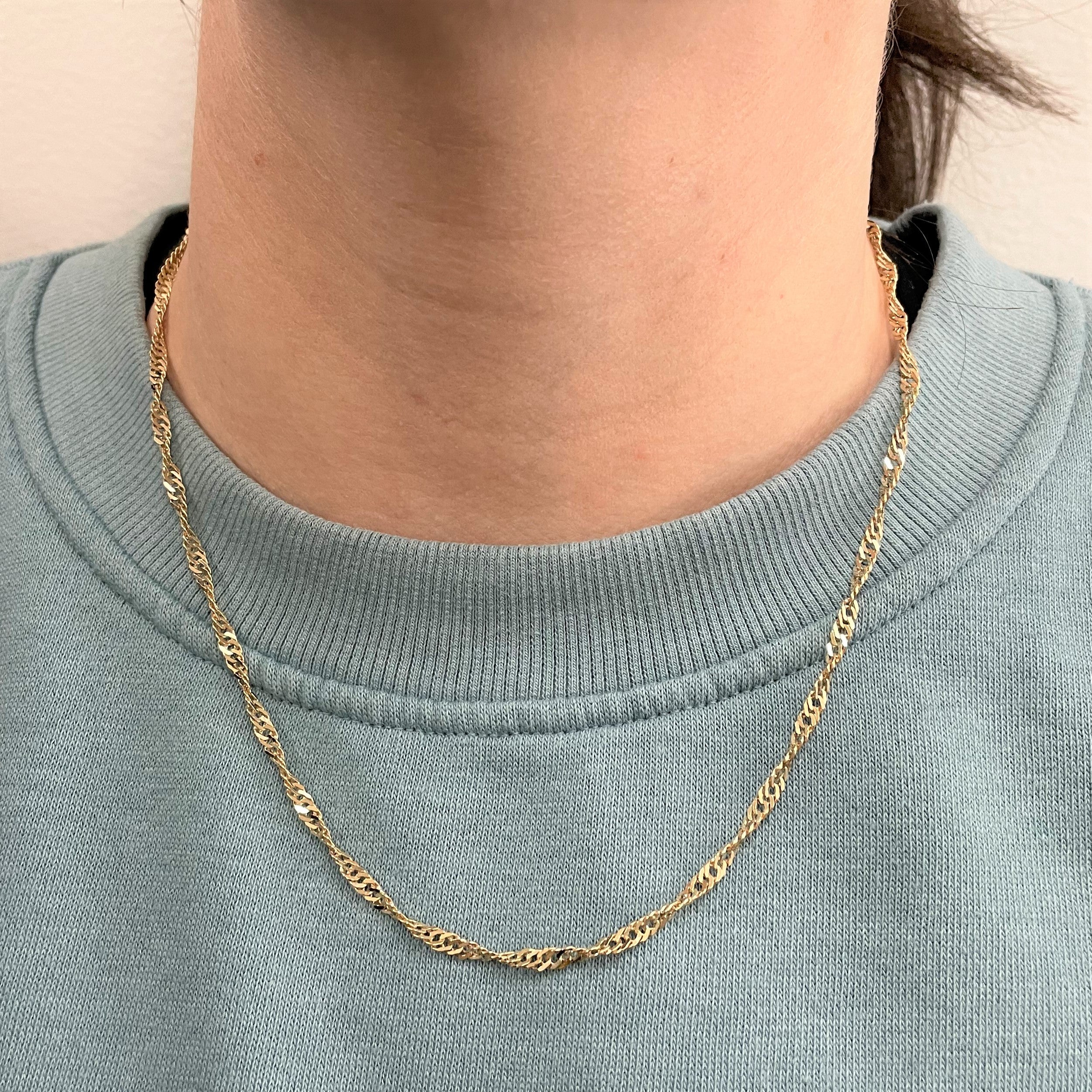 10k Yellow Gold Singapore Chain | 18" |