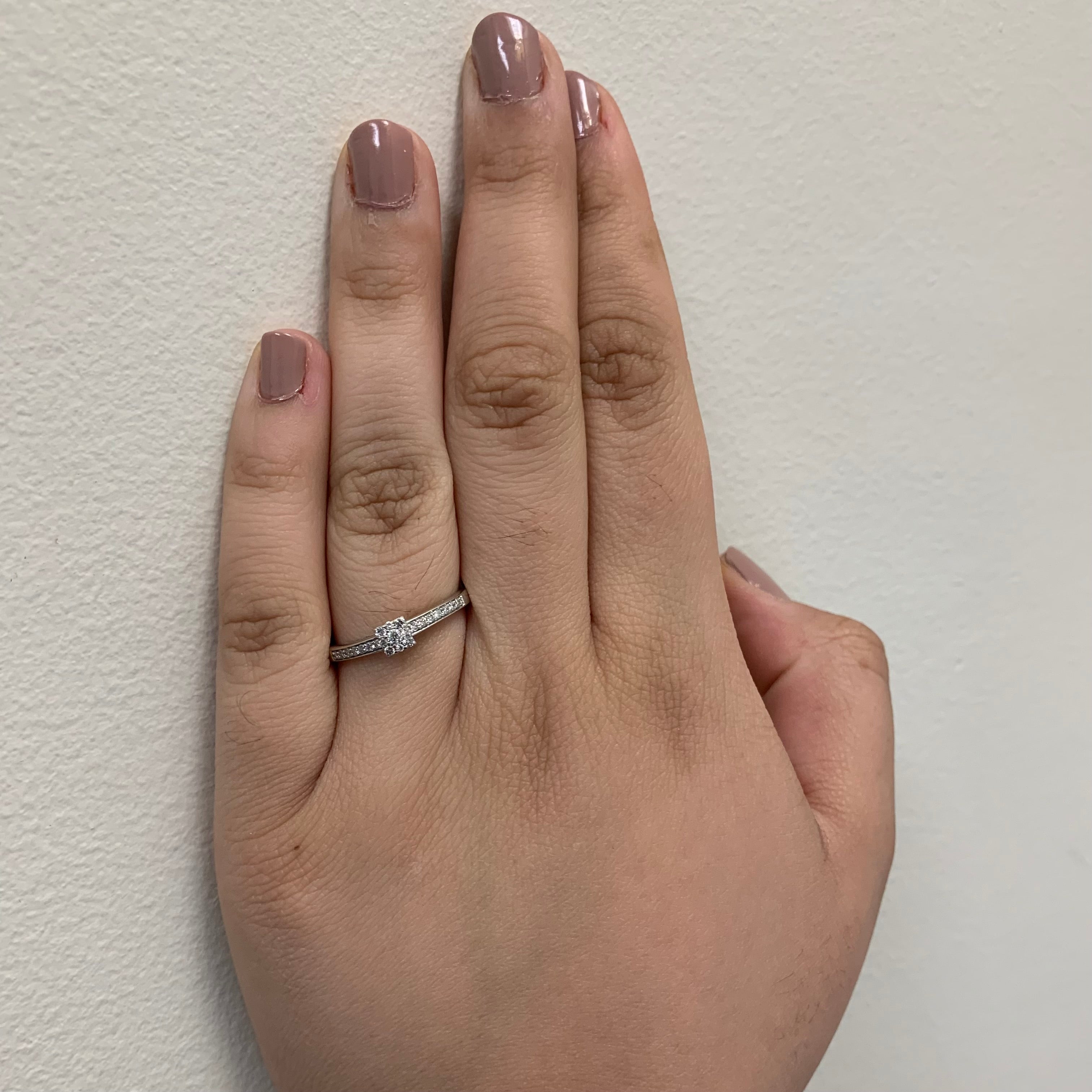 Pave Princess Style Diamond Ring | 0.15ctw | SZ 8.5 |