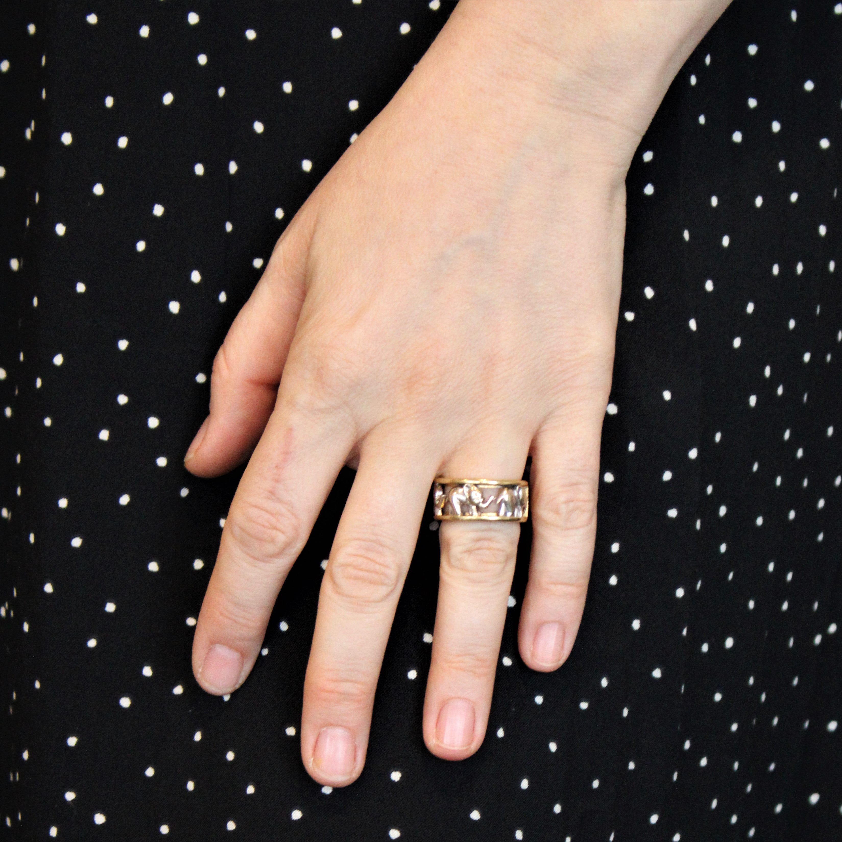 Bague éléphant bicolore | Taille 8 |