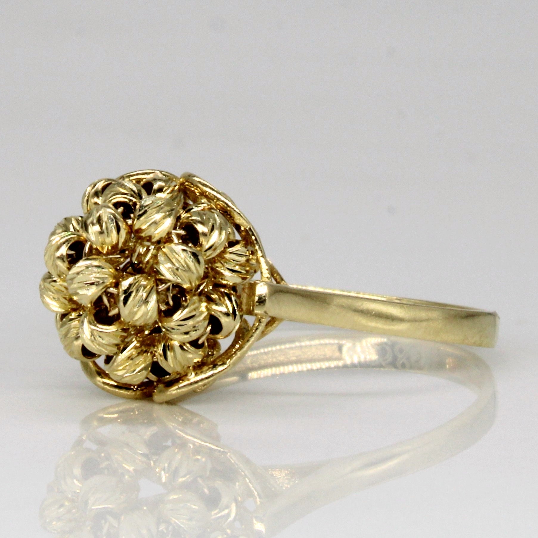 14k Yellow Gold Bead Knot Ring | SZ 9.25 |
