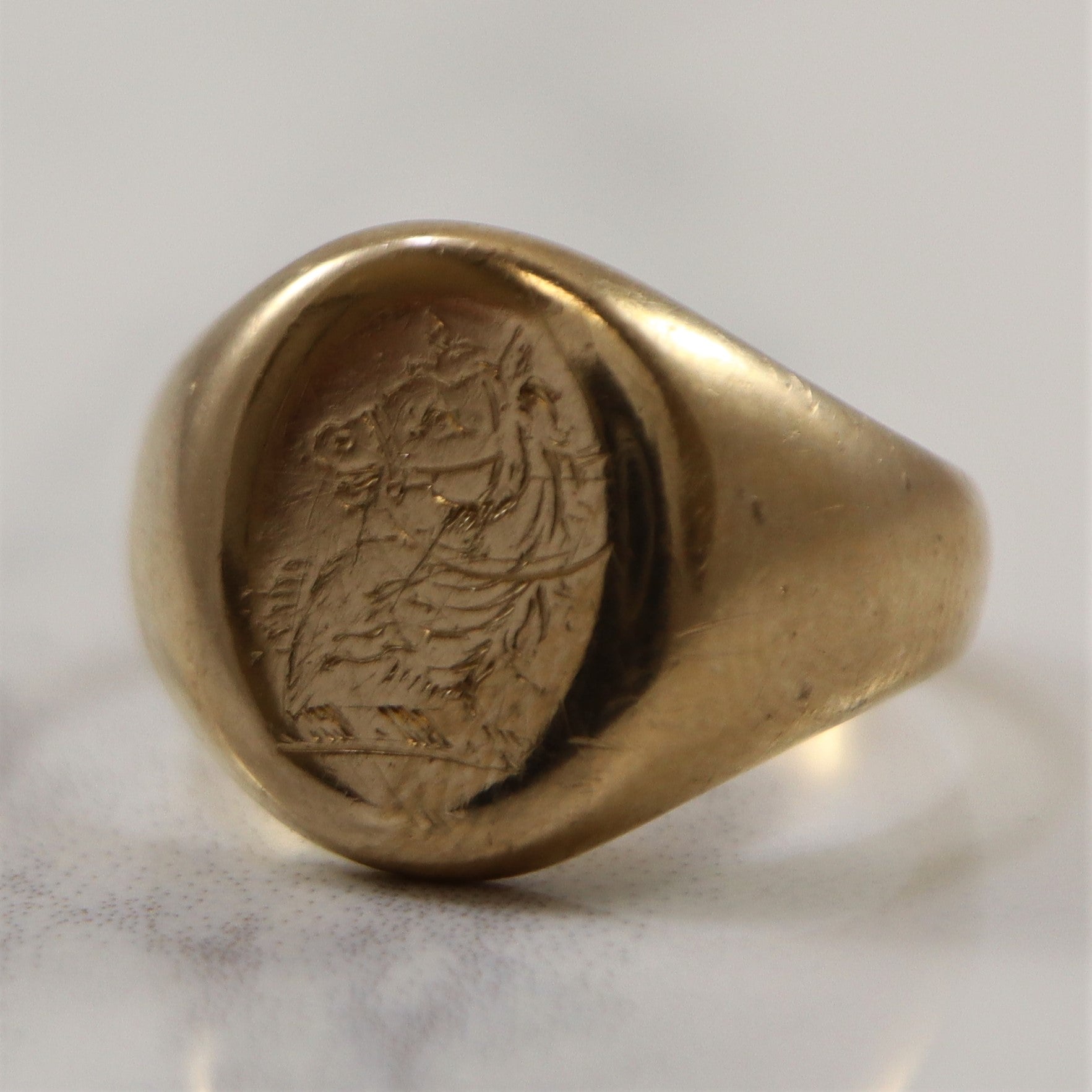 Bague chevalière gravée | Taille 6,75 |