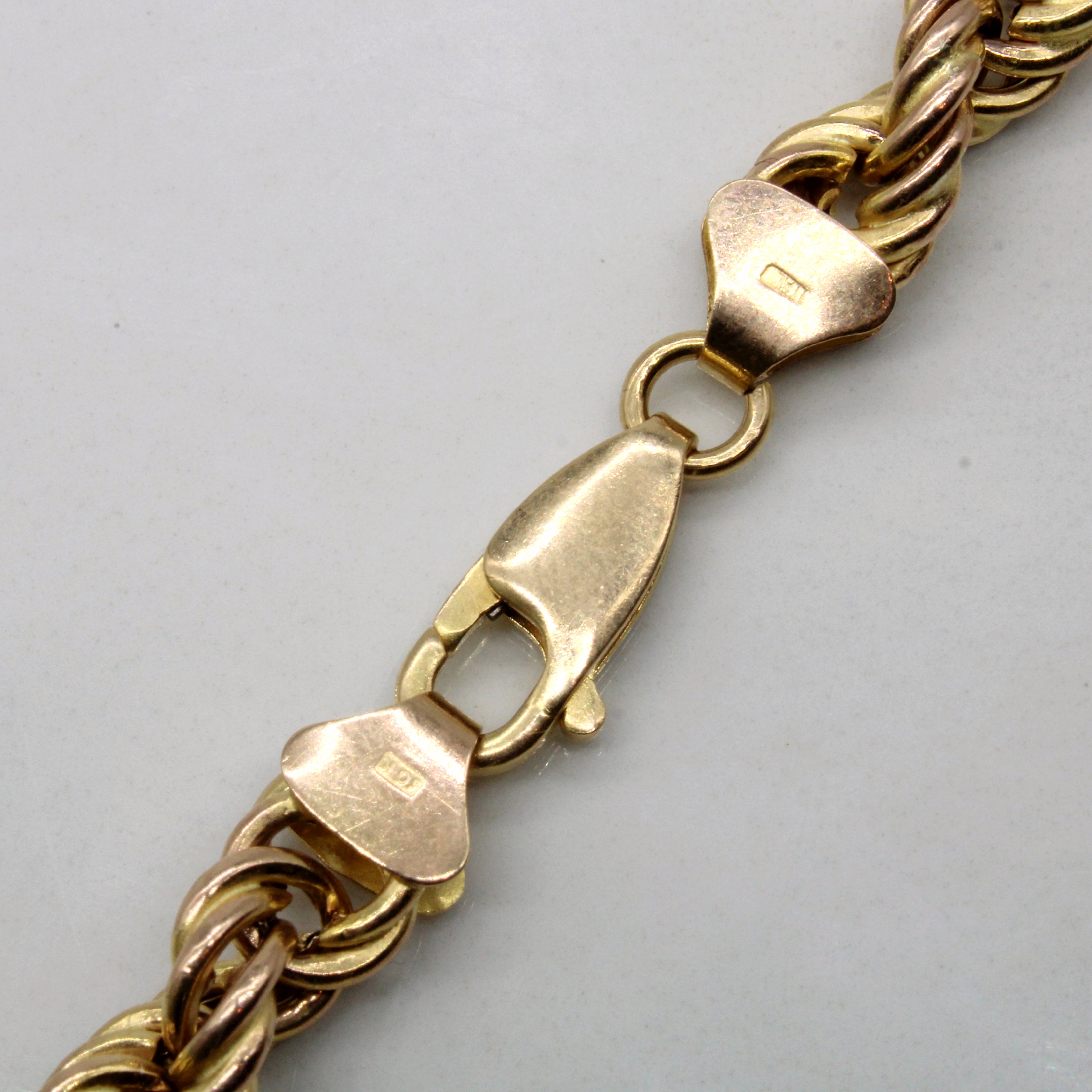 10k Yellow Gold Rope Chain | 30" |