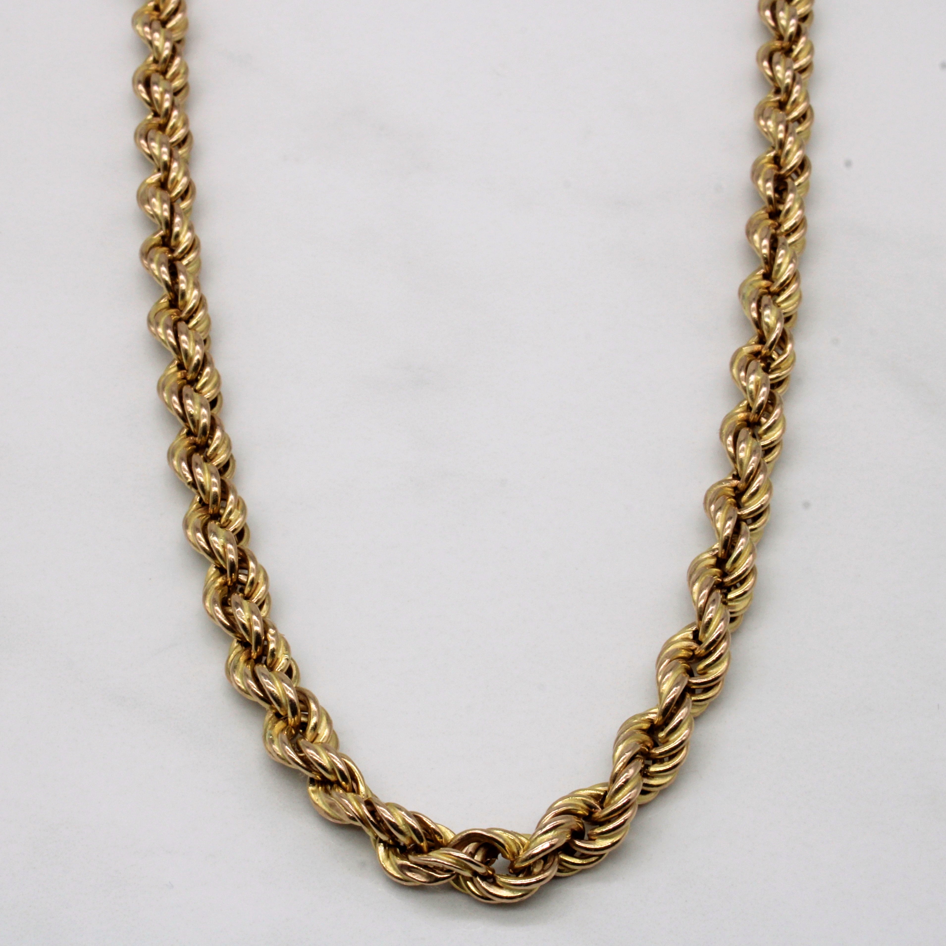 10k Yellow Gold Rope Chain | 30" |