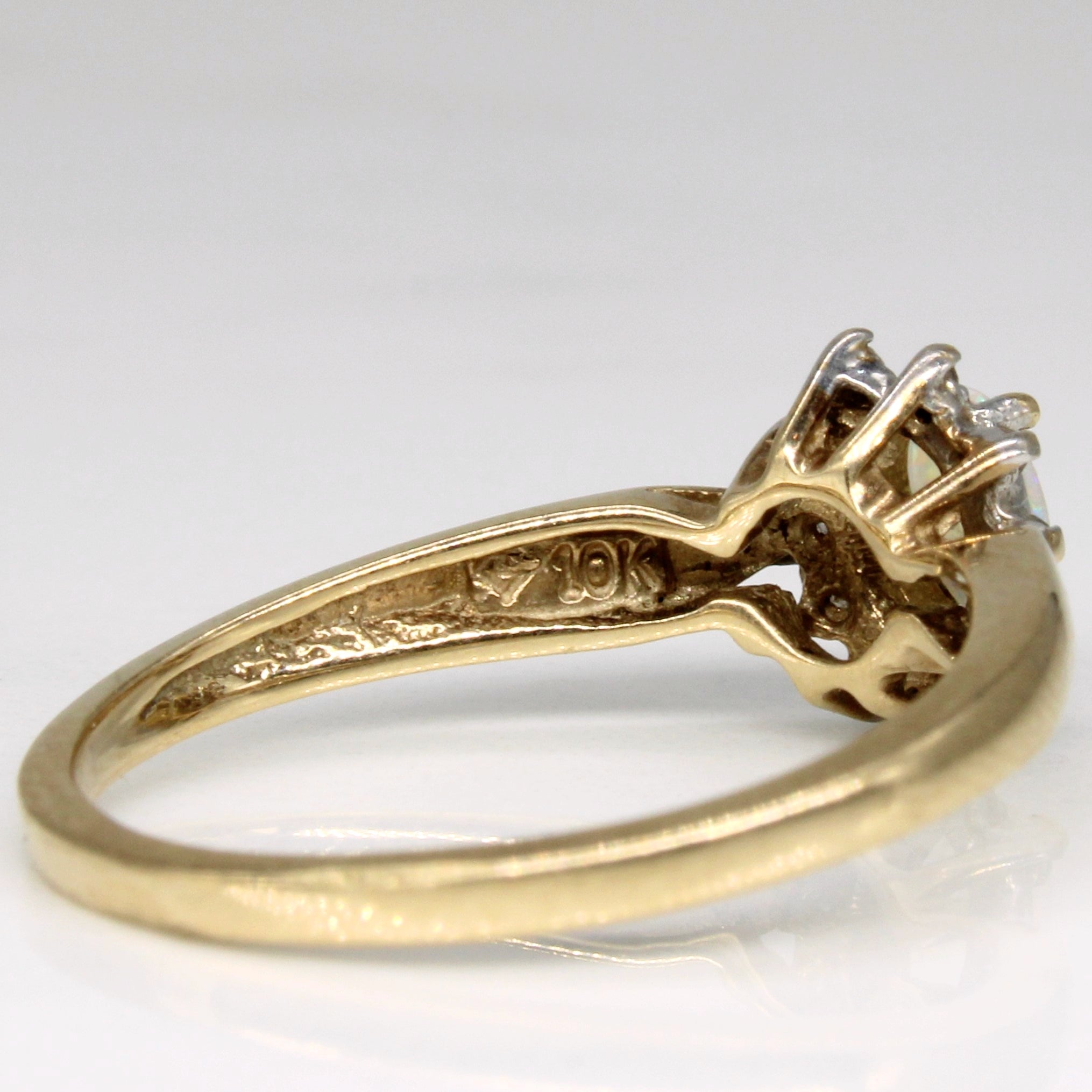 Opal & Diamond Cocktail Ring | 0.08ct, 0.04ctw | SZ 7 |