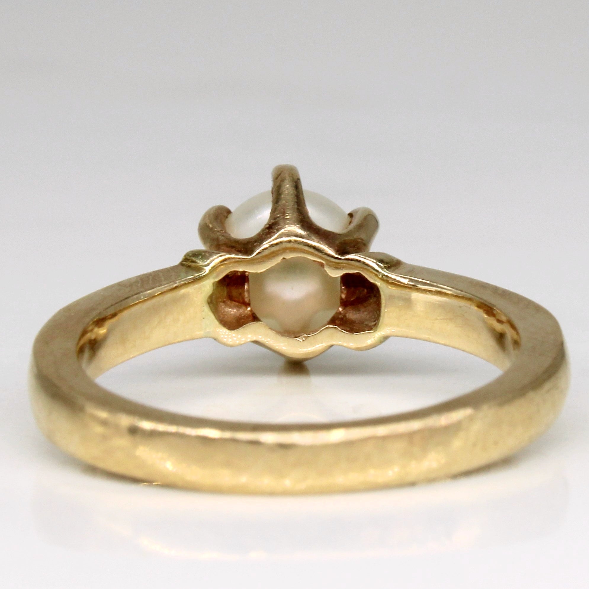 Six Prong Pearl Solitaire Ring | SZ 5.75 |