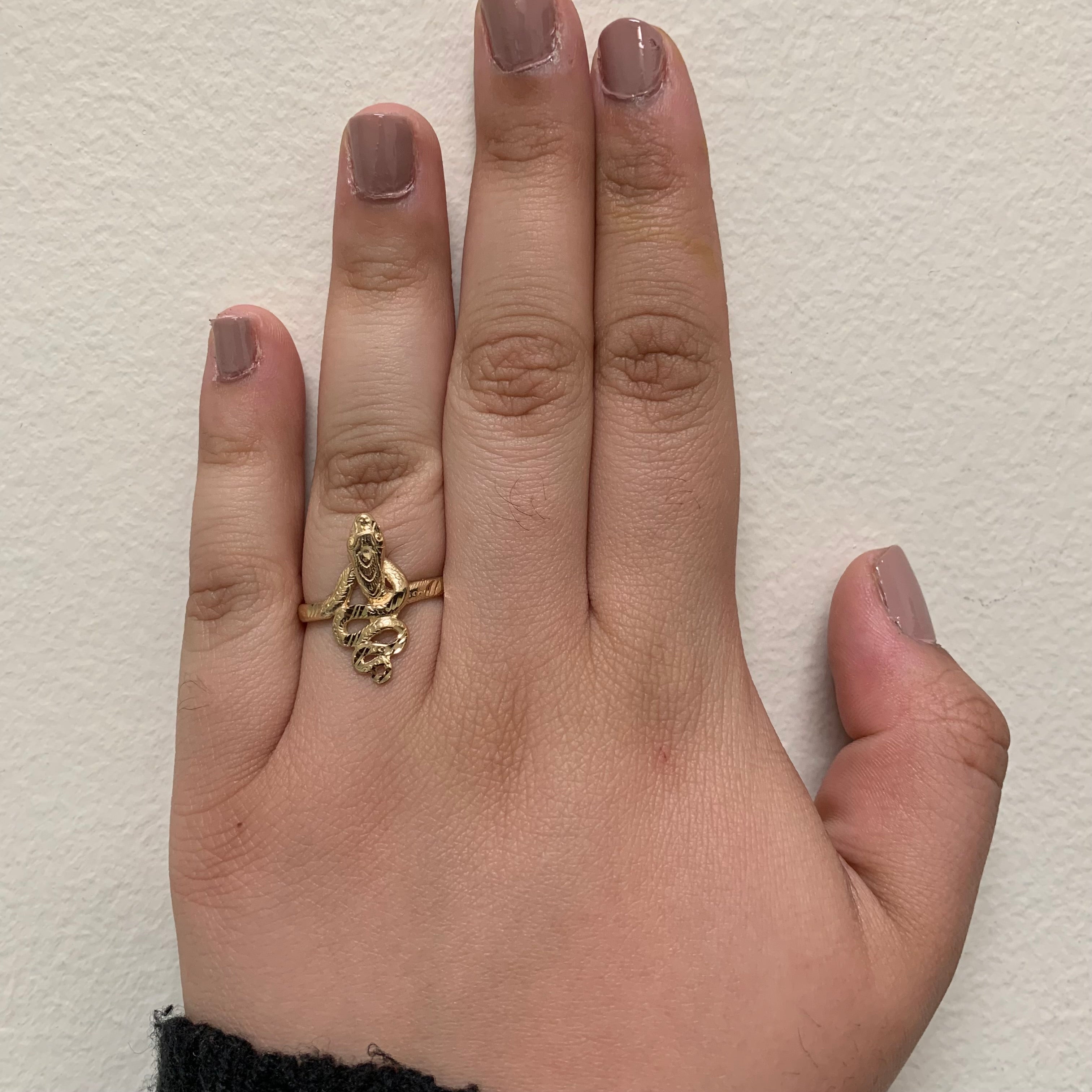 Bague serpent en or jaune | Taille 9 |