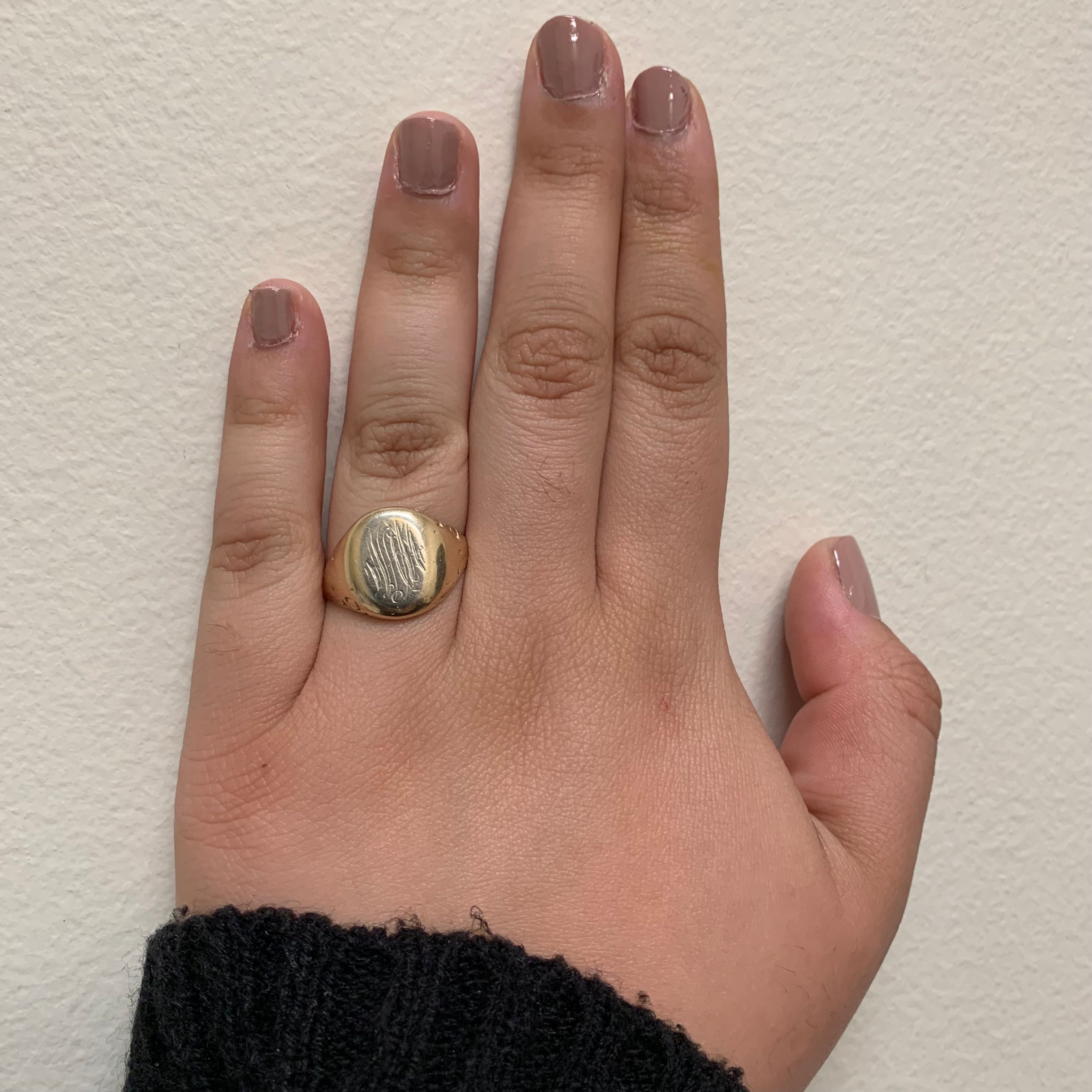Engraved 'WAM' Signet Ring | SZ 9.75 |