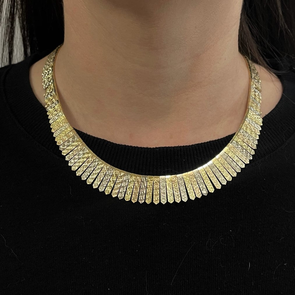 Collier à franges en or tricolore 18 carats | 17 pouces |