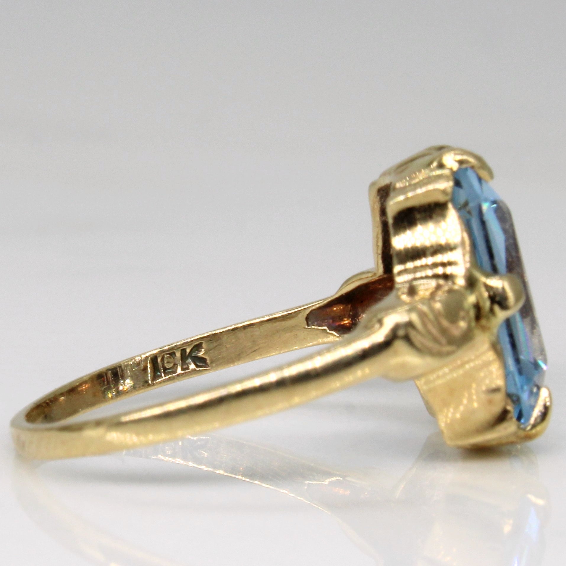 Synthetic Blue Spinel Cocktail Ring | 3.15ct | SZ 5.5 |