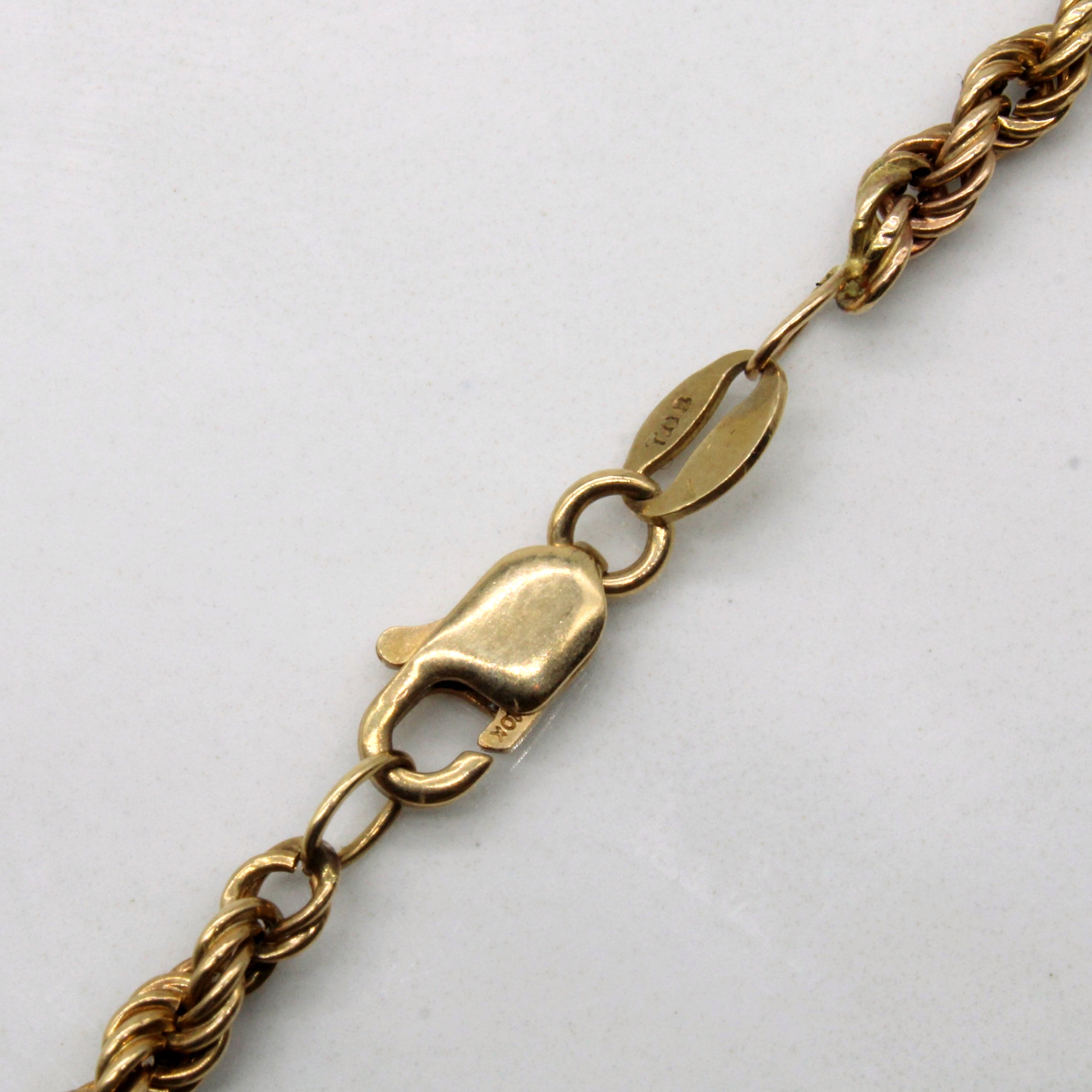 10k Yellow Gold Rope Chain | 24" |