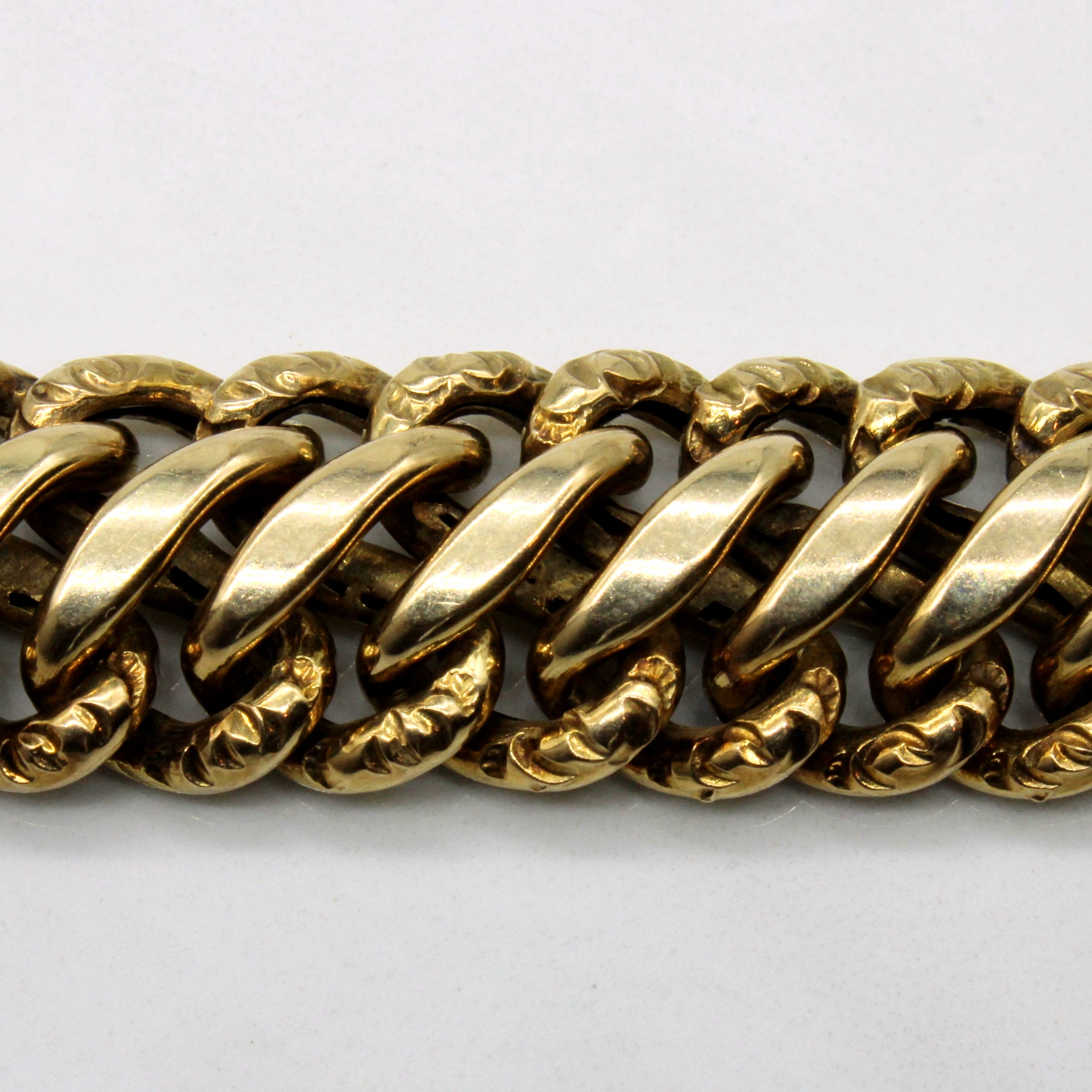 9k Yellow Gold Graduated Width Necklace | 15" |